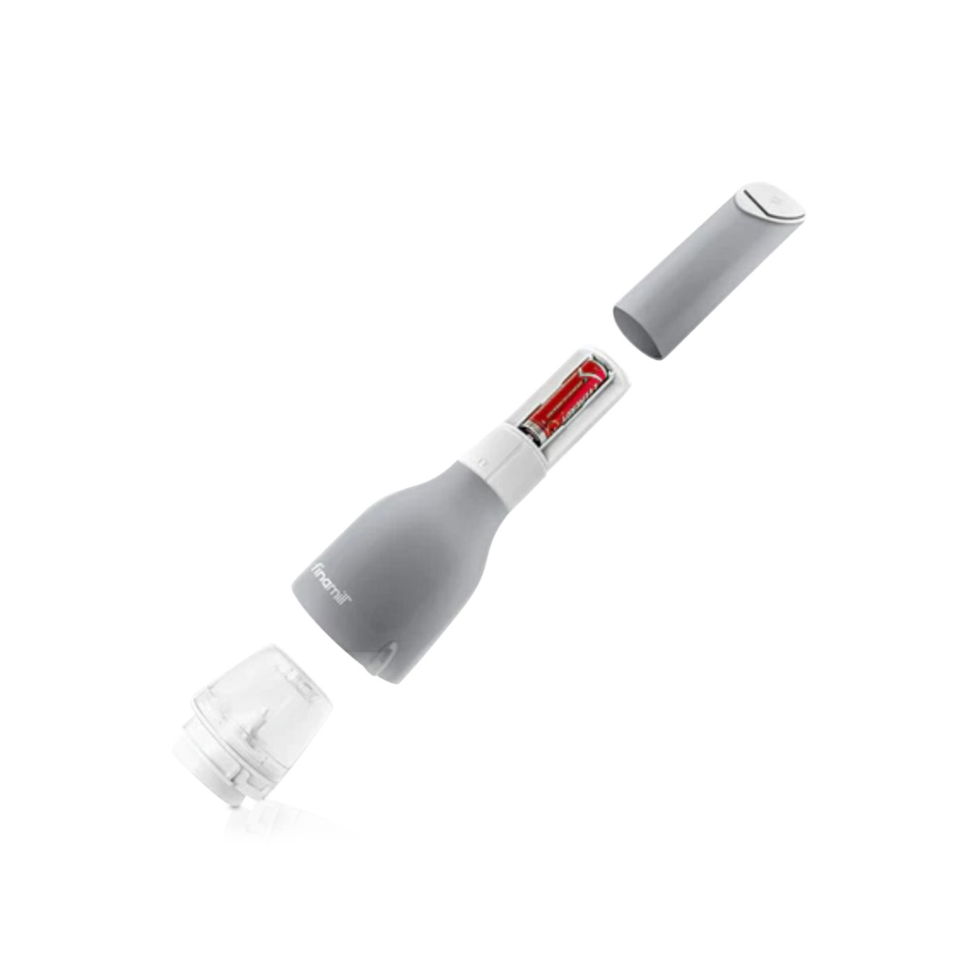 Finamill Battery-Powered Salt Pepper and Spice Grinder Stone Grey