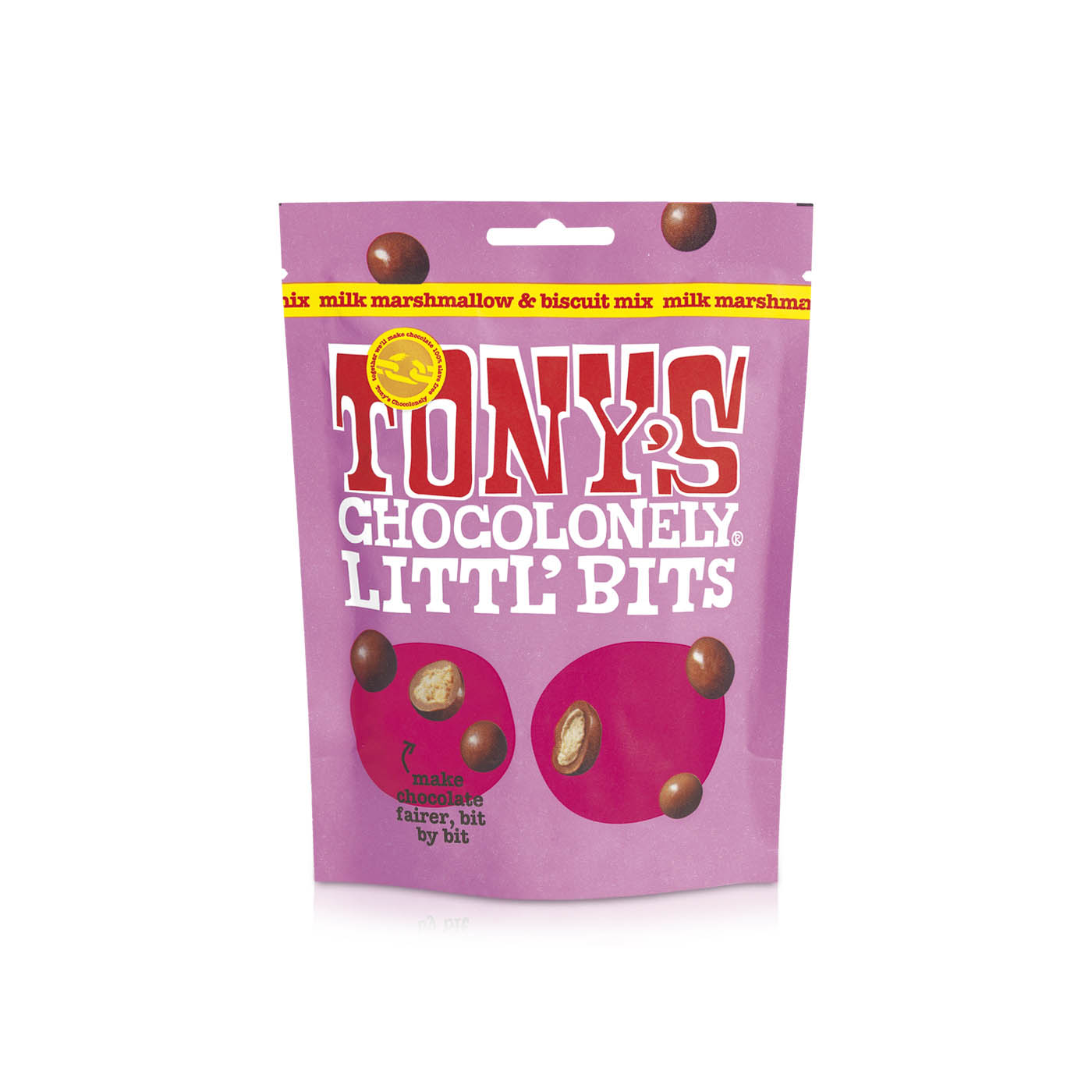 Tony's Chocolonely Littl' Bits Milk Marshmallow and Biscuit Mix 100g