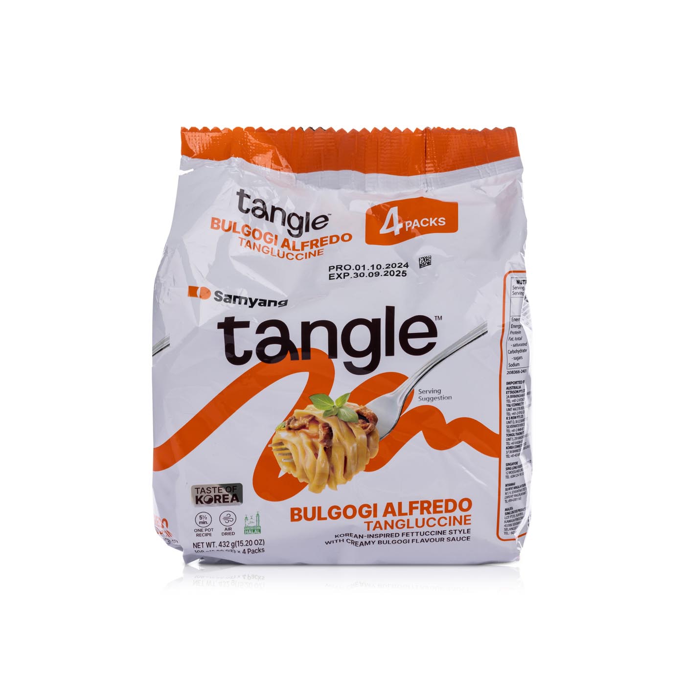 Samyang Tangle Bulgogi Alfredo Tangluccine Noodles 108g x 4