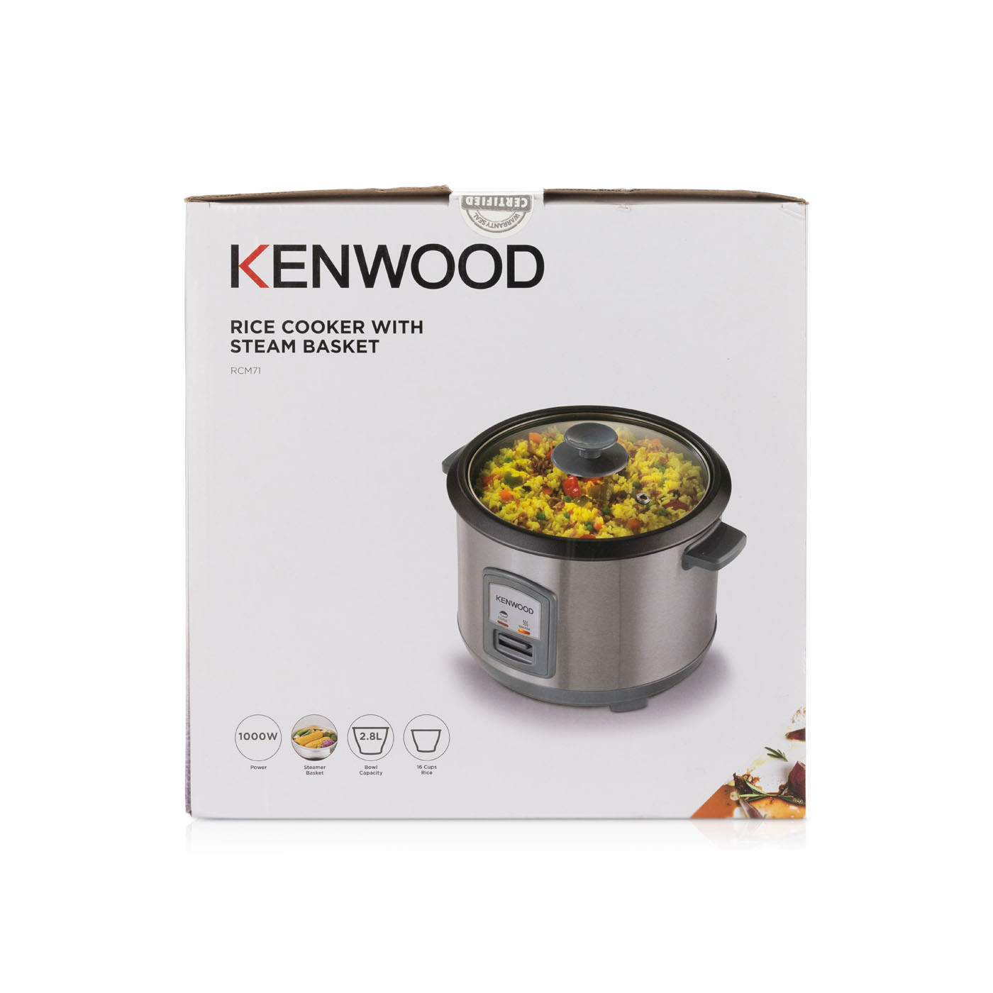 Kenwood 2-in-1 Rice Cooker with Steam Basket 2.8 Litre