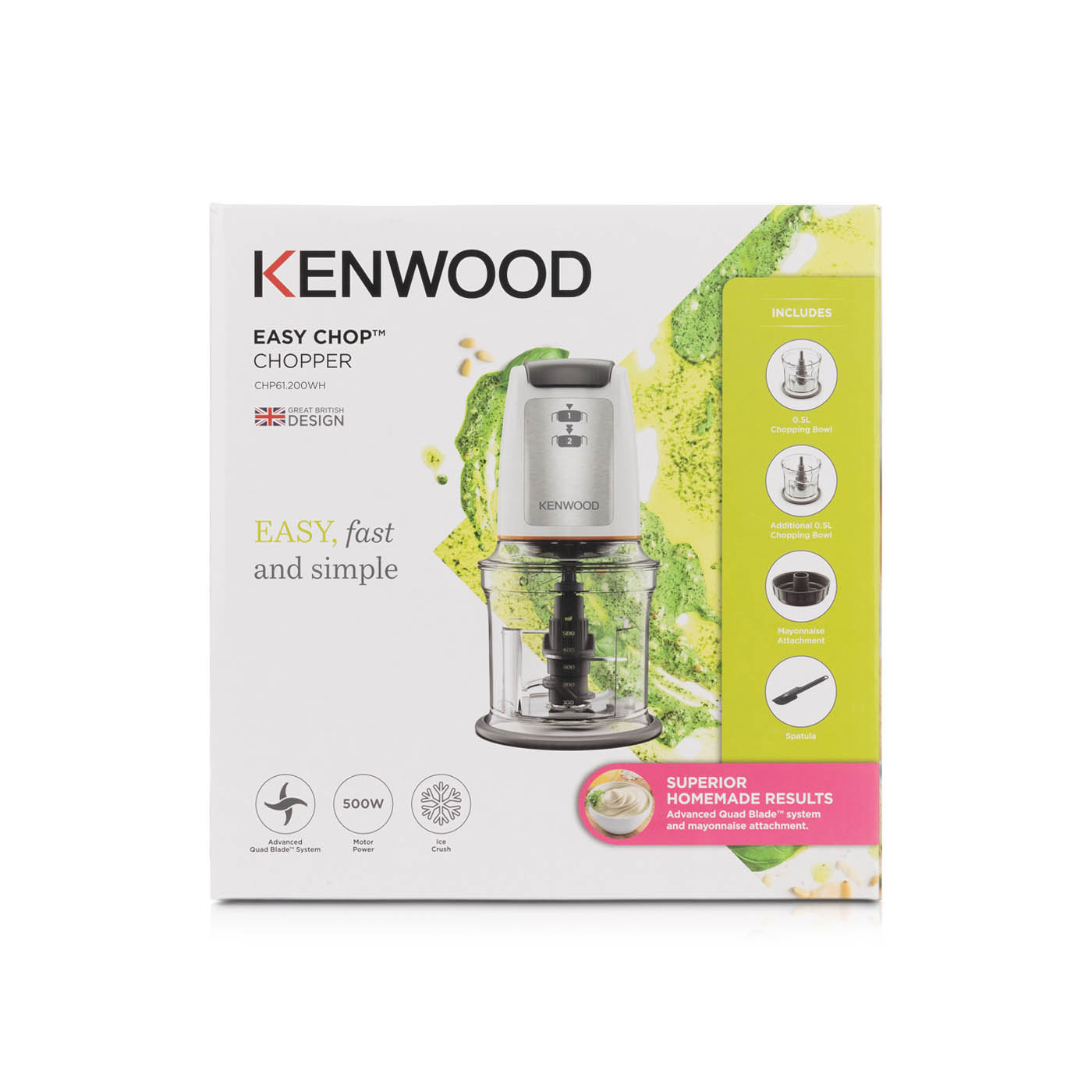 Kenwood Easy Chop Chopper and Additional Bowl 500ml 500W