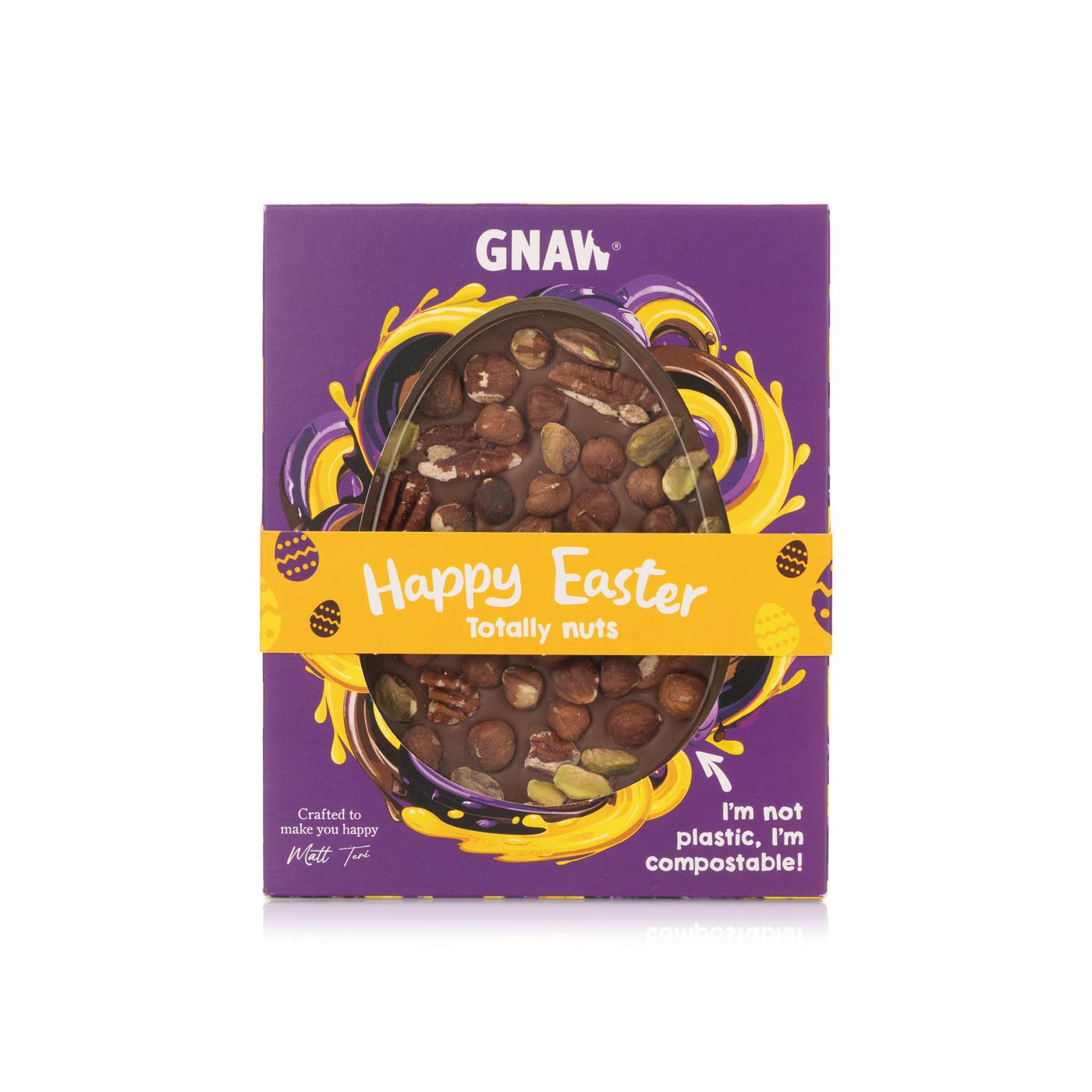 Gnaw Rather Nutty Flat Chocolate Egg 135g