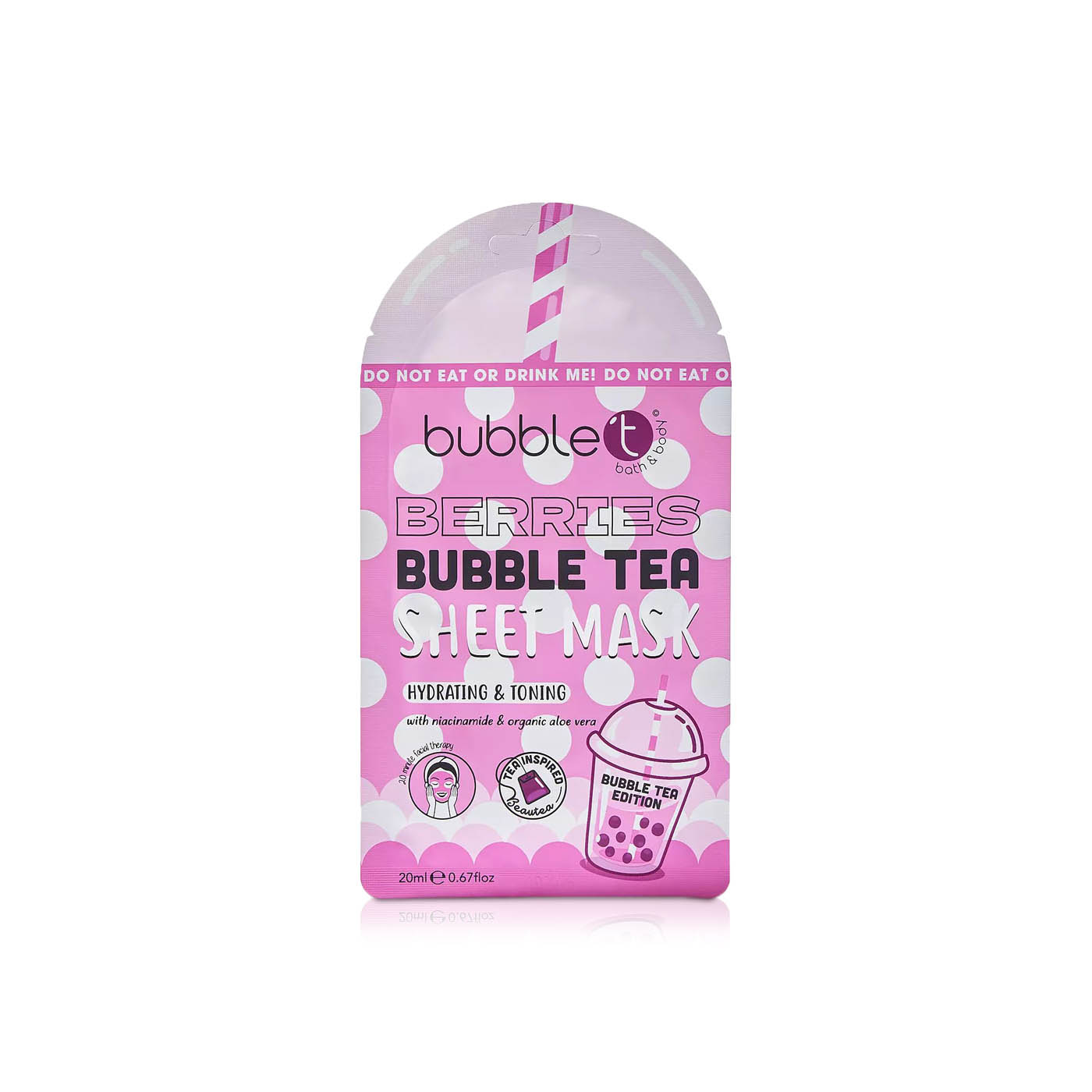 Bubble T Hydrating and Toning Sheet Mask Berries 20ml