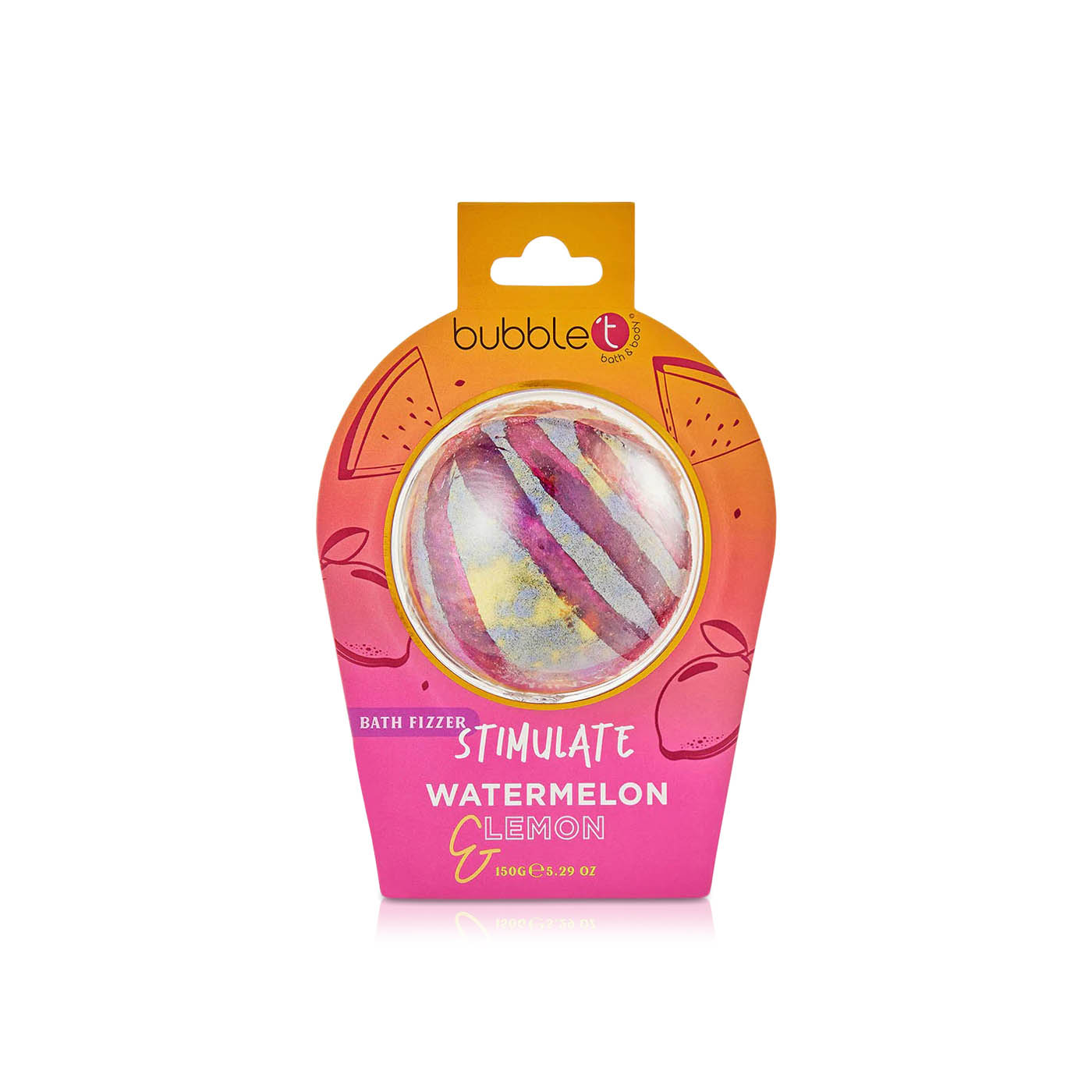 Bubble T Stimulate Bath Fizzer Watermelon and Lemon 150g