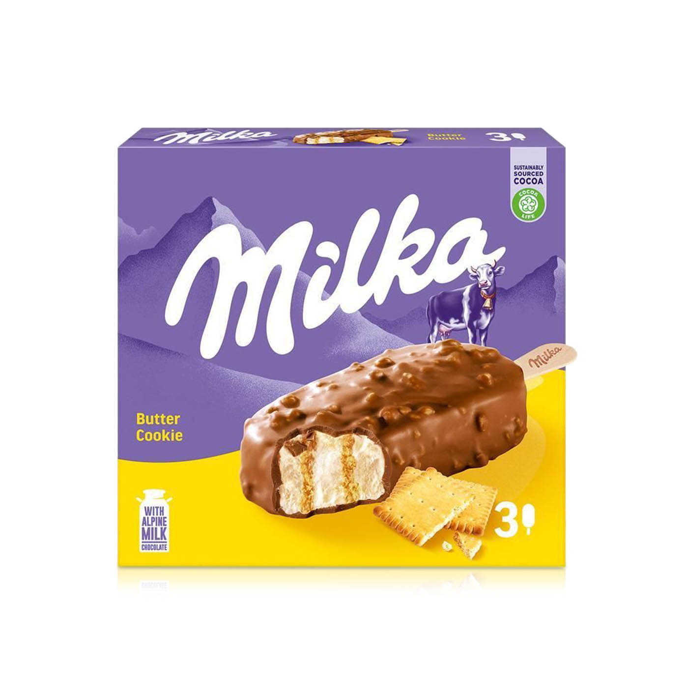 Milka Butter Cookie Ice Cream X 3 270Ml