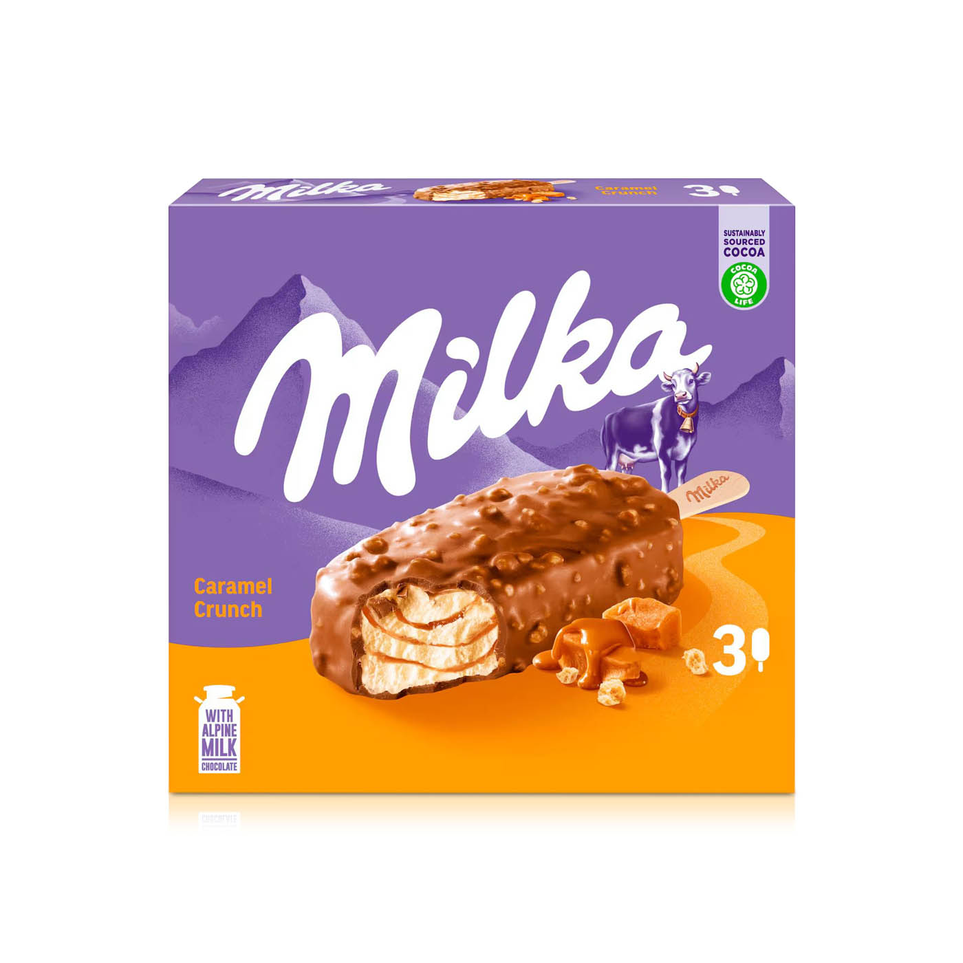 Milka Caramel Crunch Ice Cream X 3 270Ml