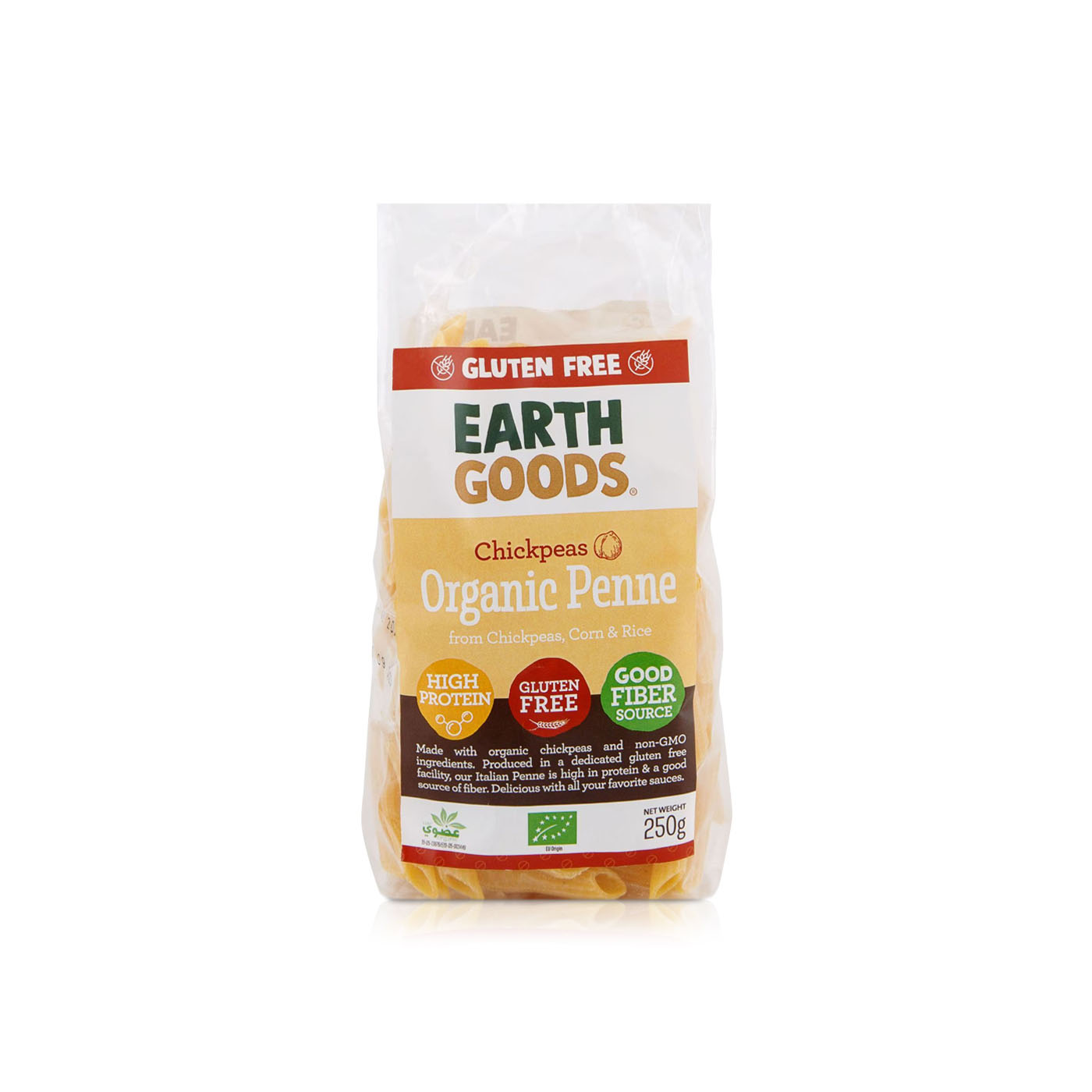 Earth Goods Organic Chickpea Penne Pasta 250g