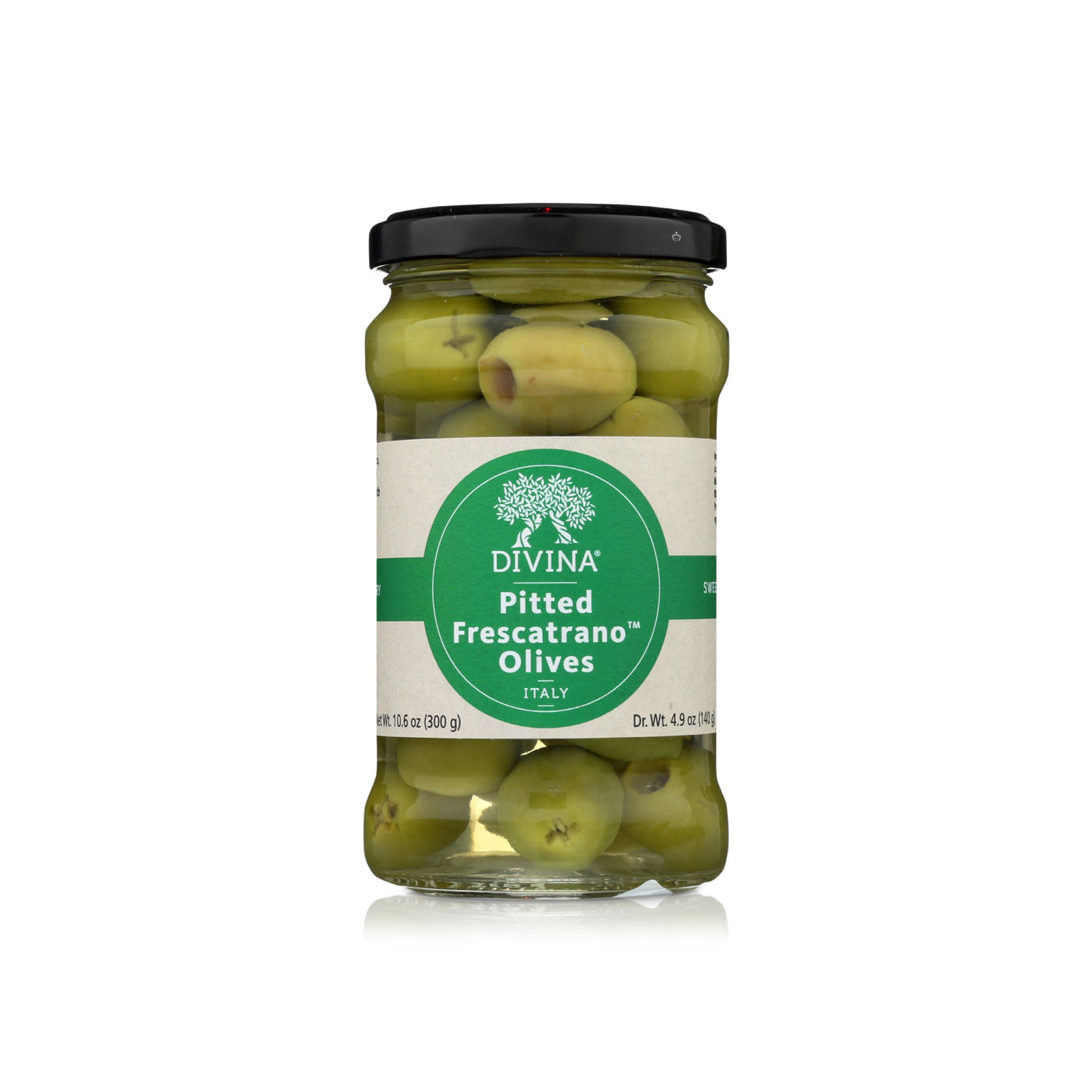 Divina Pitted Frescatrano Olives 300g