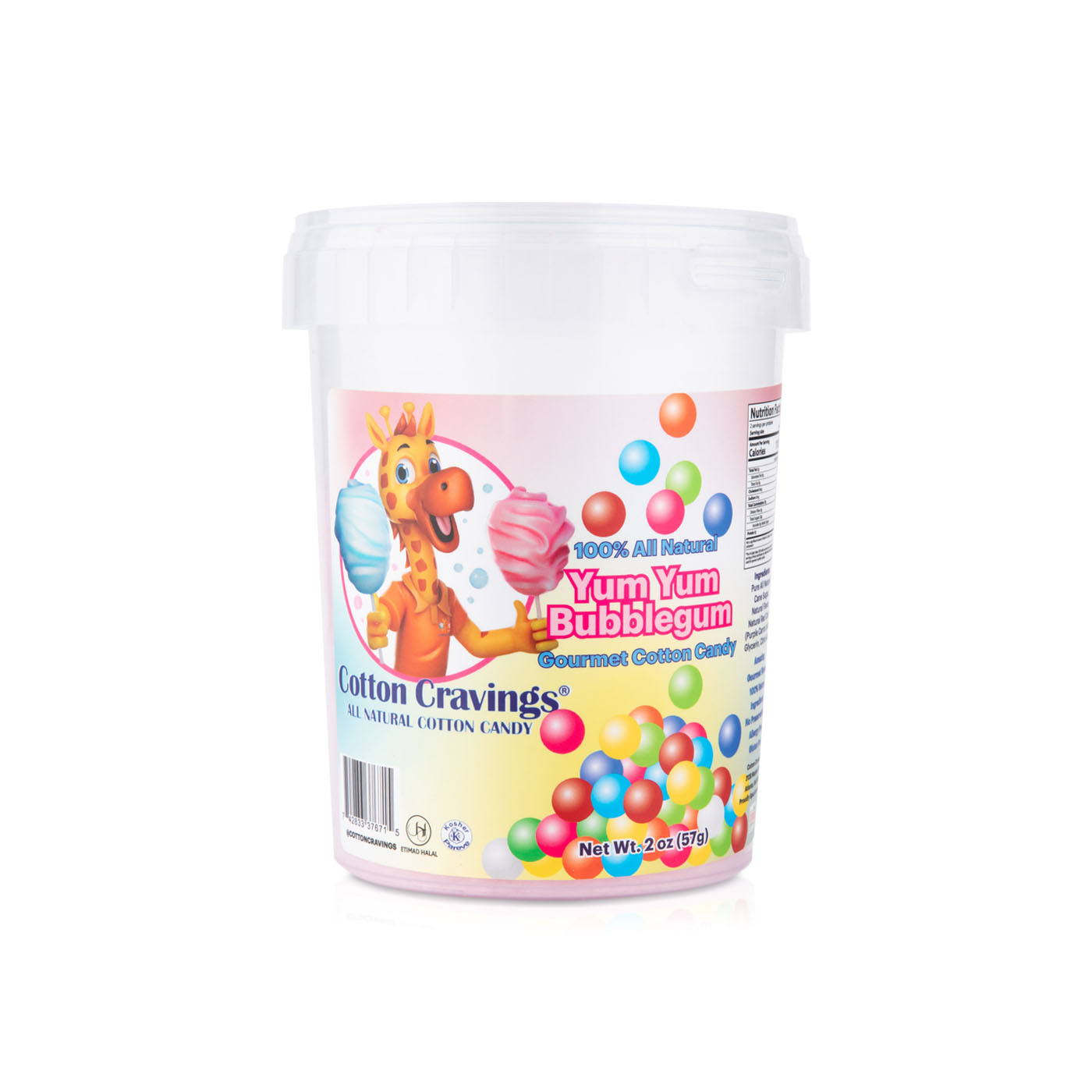 Cotton Cravings Yum Yum Bubblegum Gourmet Cotton Candy 57g