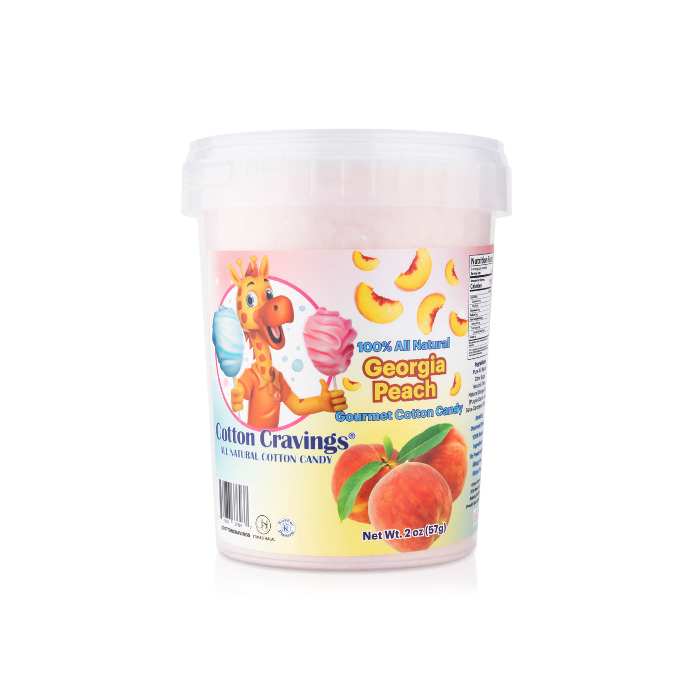 Cotton Cravings Georgia Peach Gourmet Cotton Candy 57g