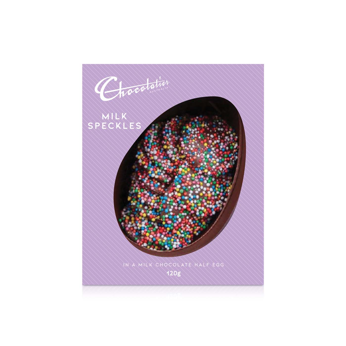 Chocolatier Milk Chocolate Half Egg with Speckles 120g