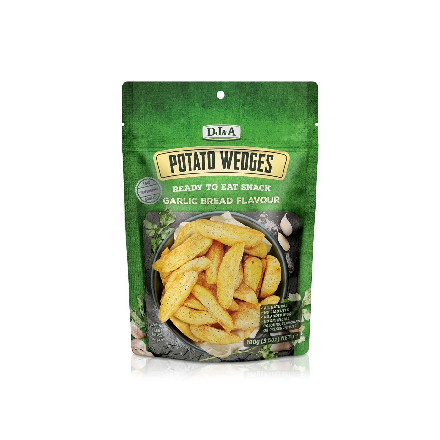 DJ&A Garlic Bread Flavour Potato Wedges 100g