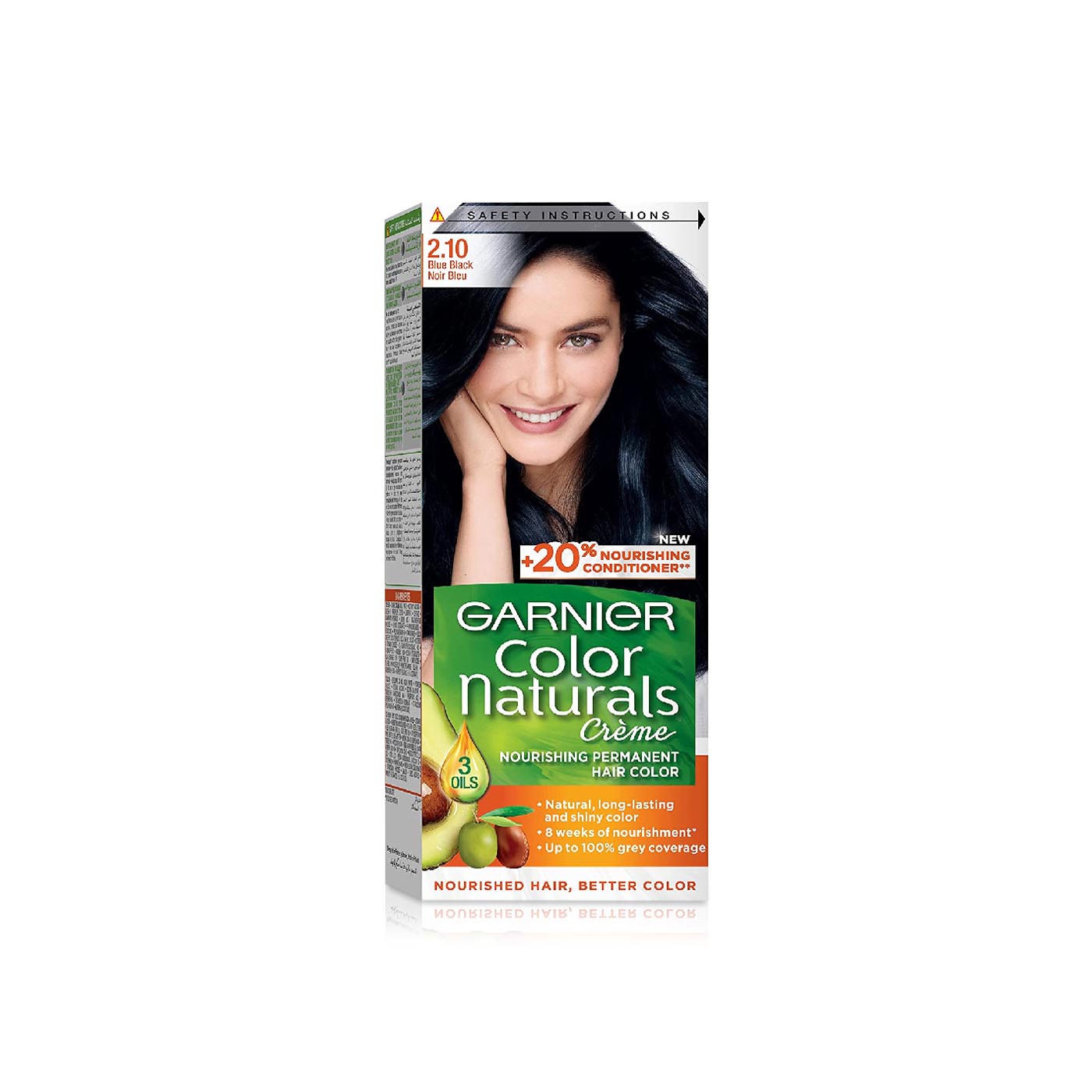 Garnier Colour Naturals Cream 2.1 Blue Black Permanent Hair Dye