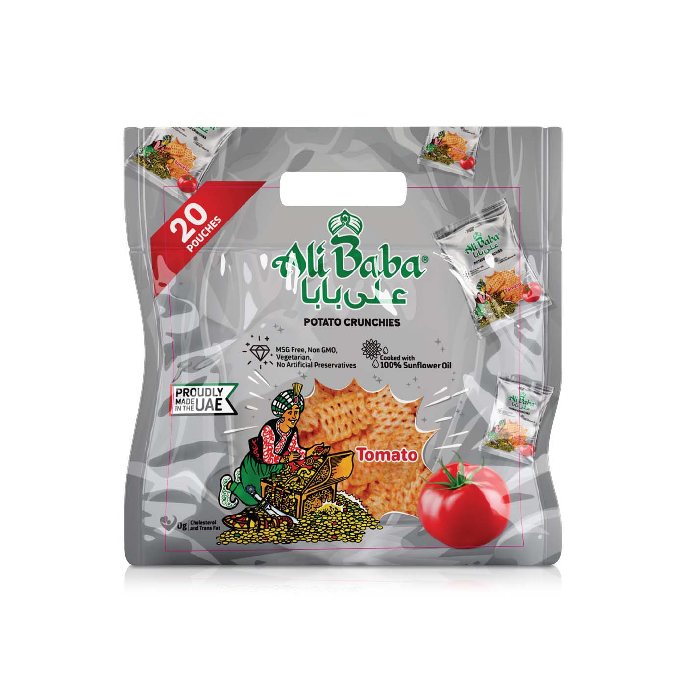 Ali Baba Potato Crunchies -  Tomato 15g, Pack of 20