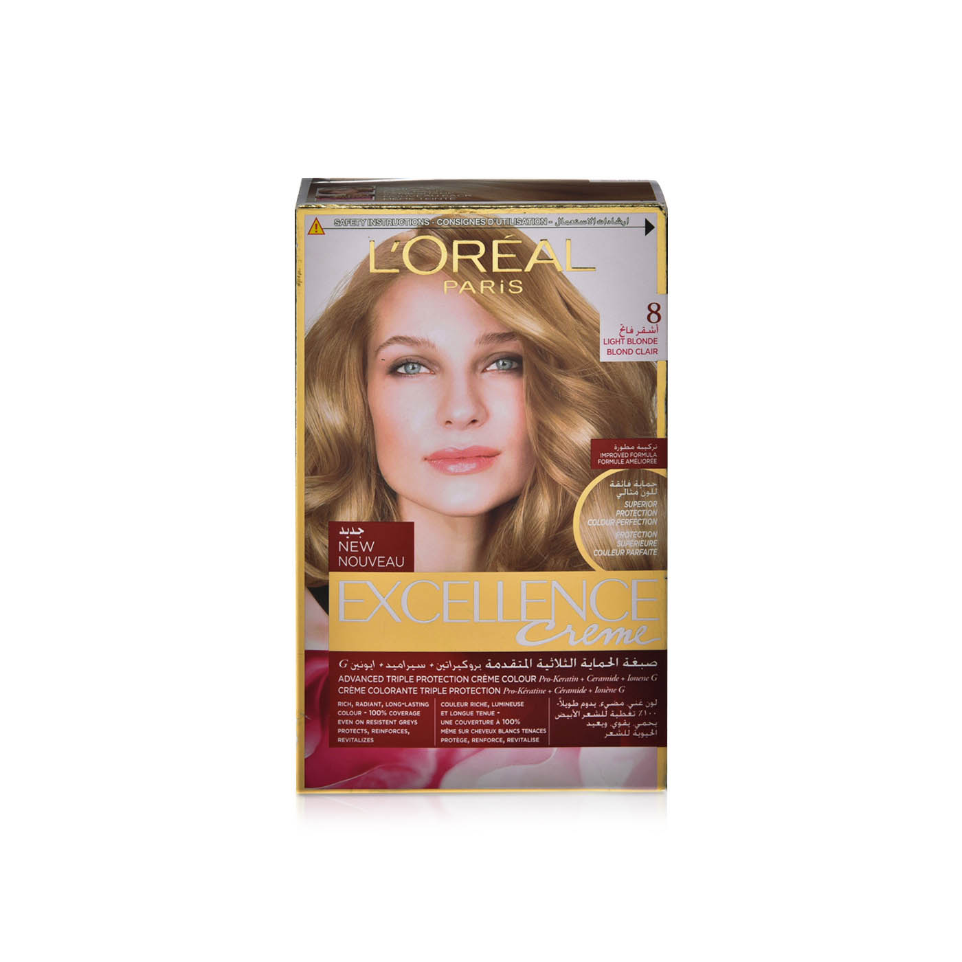 L'Oreal Excellence Creme 8.0 Light Blonde Permanent Hair Dye