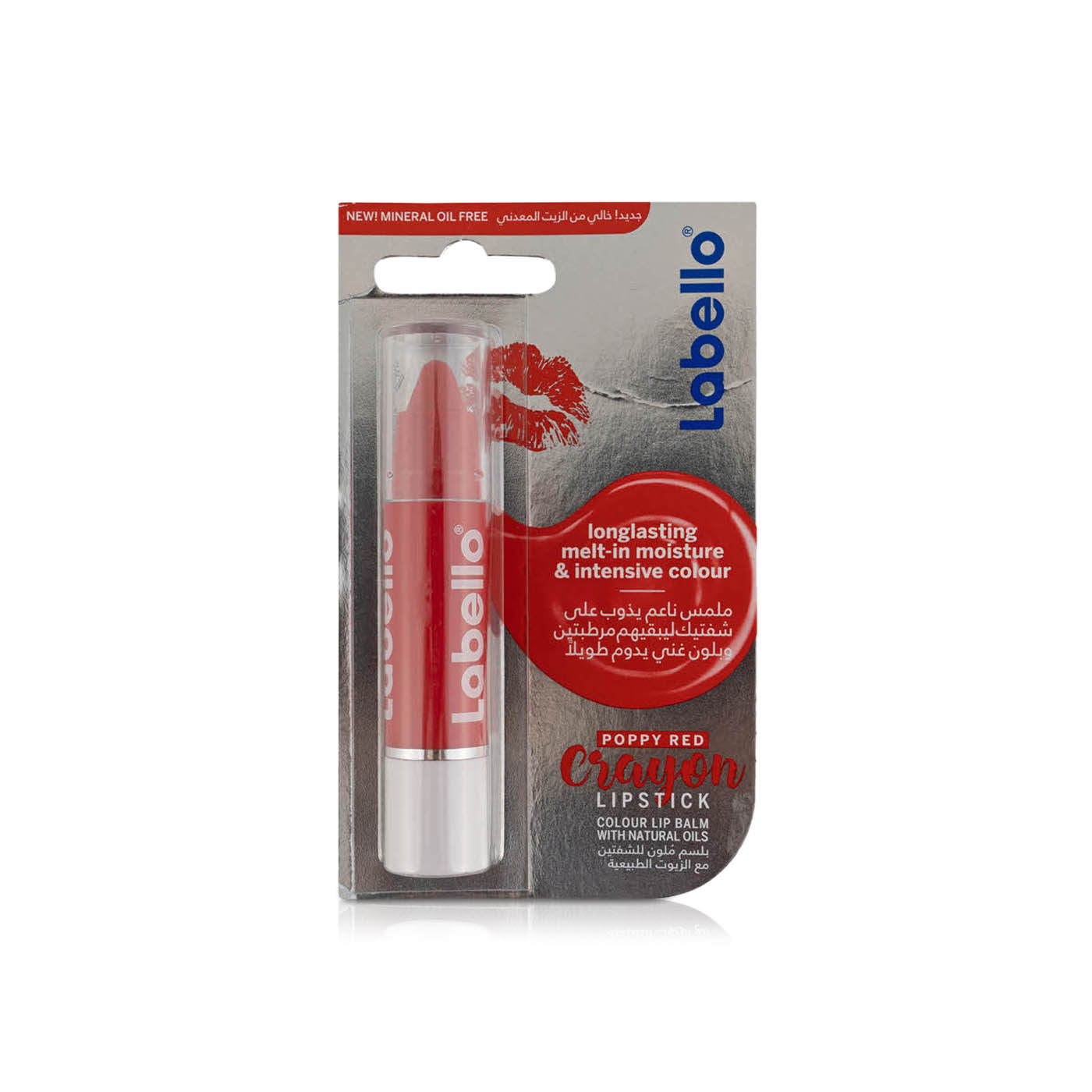 Labello Poppy Red Crayon Lipstick & Lip Balm 3g