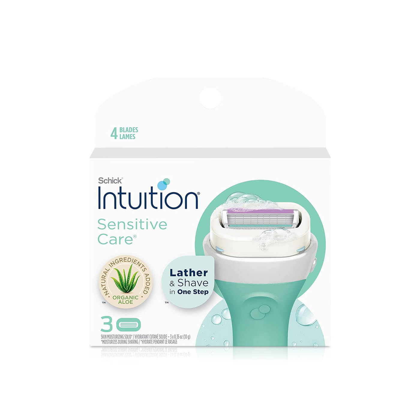 Schick Intuition Sensitive Care Refill Razor Blade Cartridges x 3