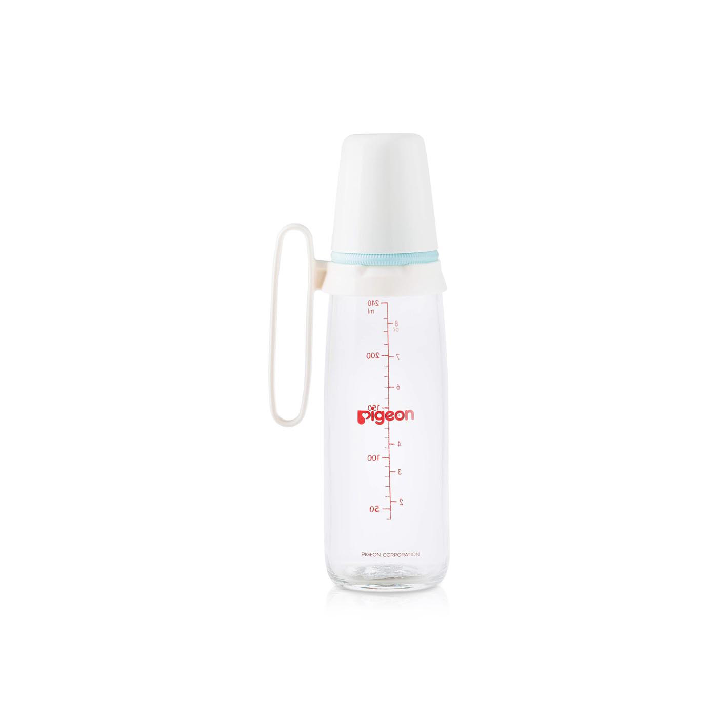 Pigeon Nursing Glass Bottle with Handle 240ml