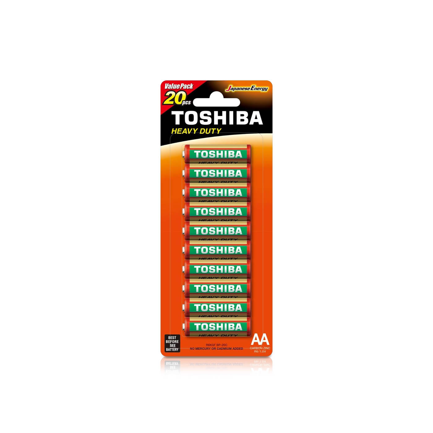 Toshiba Heavy Duty Batteries AA x 20