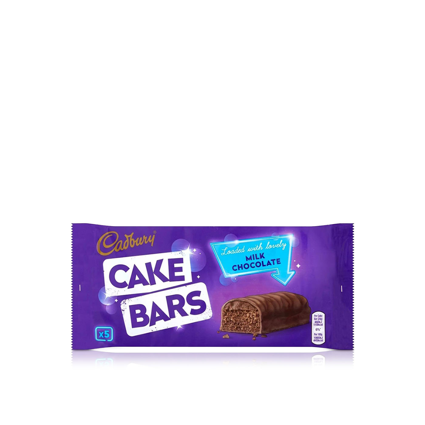 Cadbury Cake Bars Milk Chocolate x 5 125g