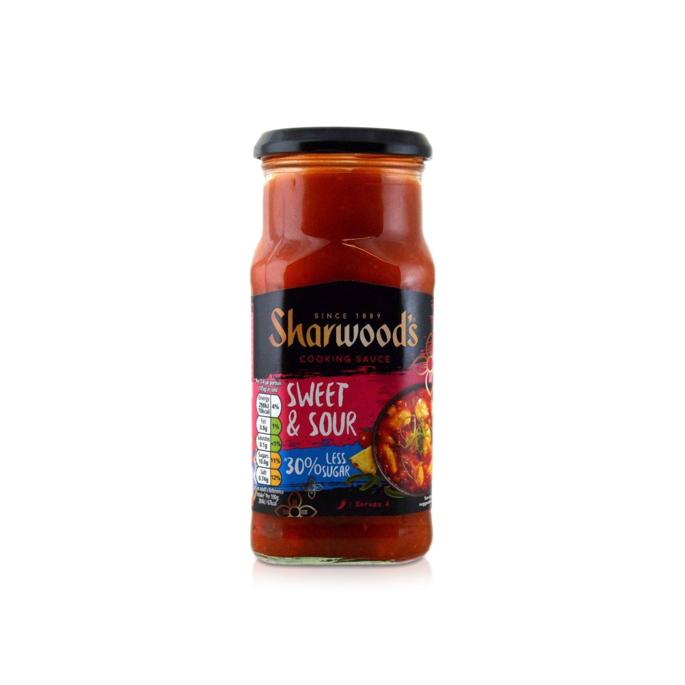 Sharwoods Sweet & Sour 30% Less Sugar Cooking Sauce 425g