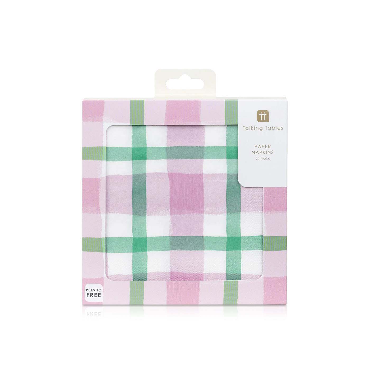 Talking Tables Mellow Lilac and Green Gingham Napkins 30cm x 20