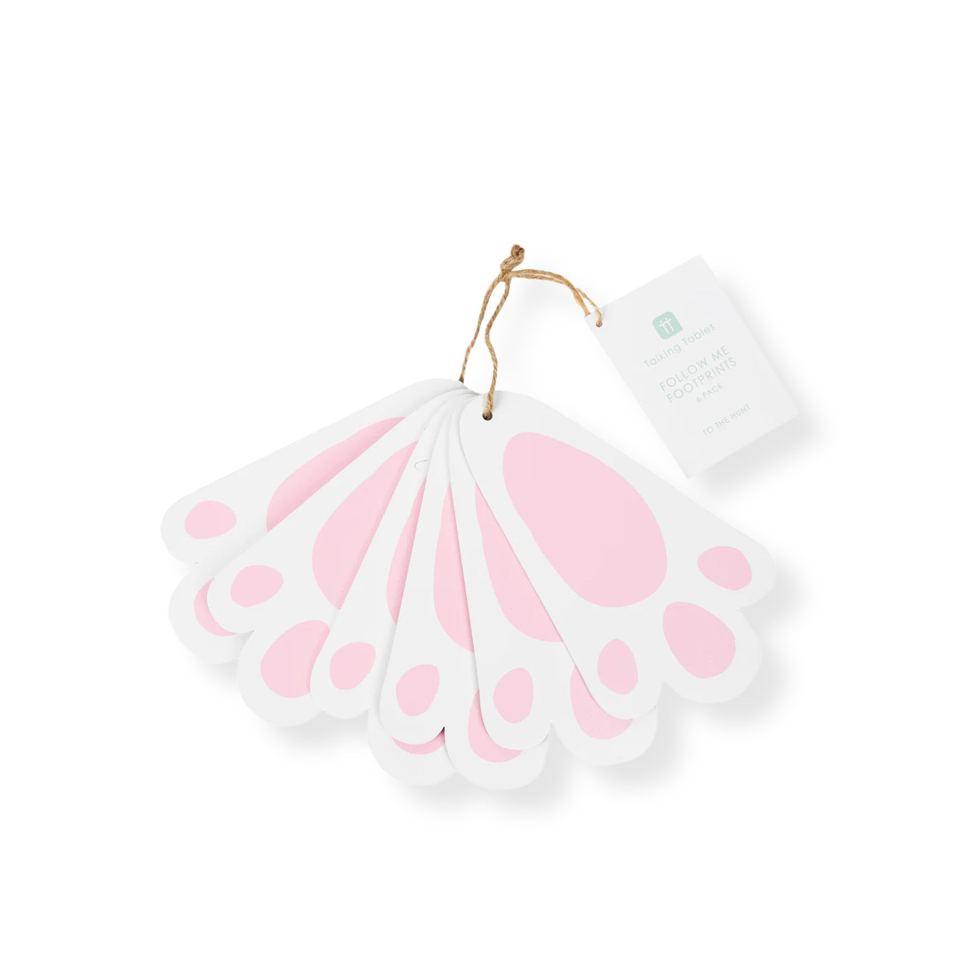 Talking Tables Spring Bunny Wooden Footprint Decorations x 6