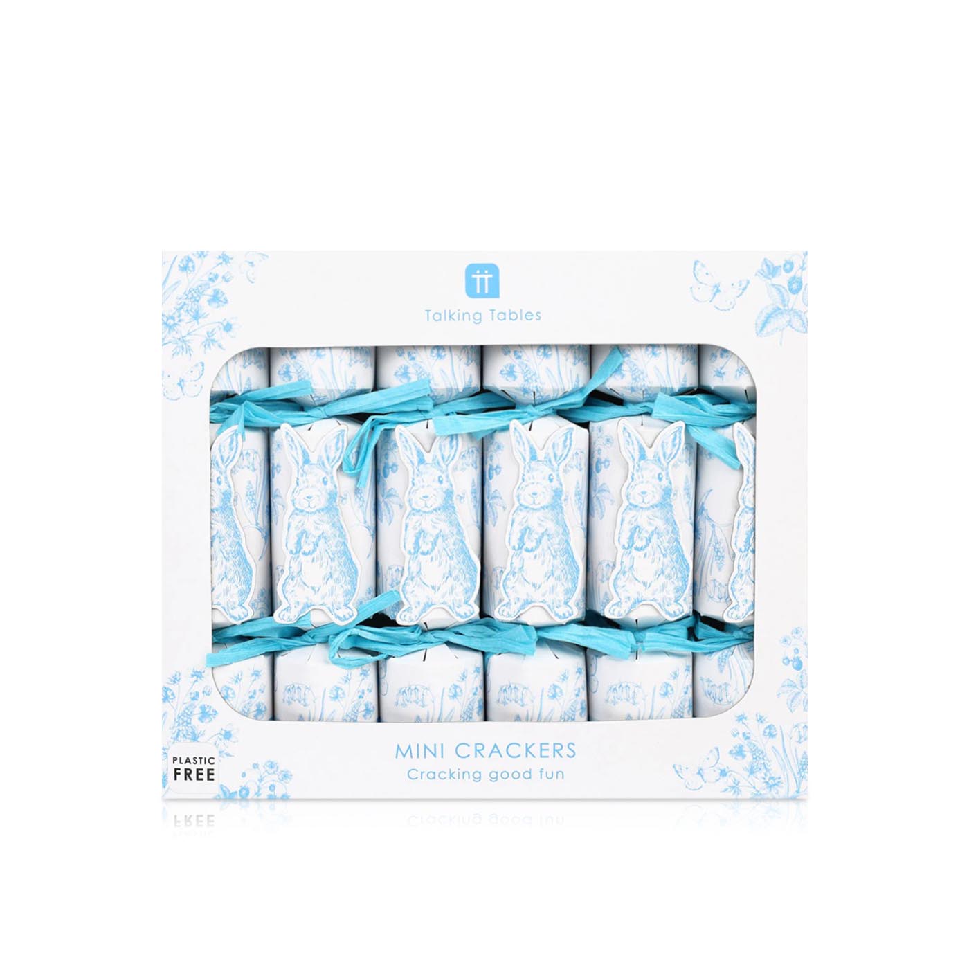 Talking Tables Playful Pierre Blue and White Mini Easter Crackers x 6