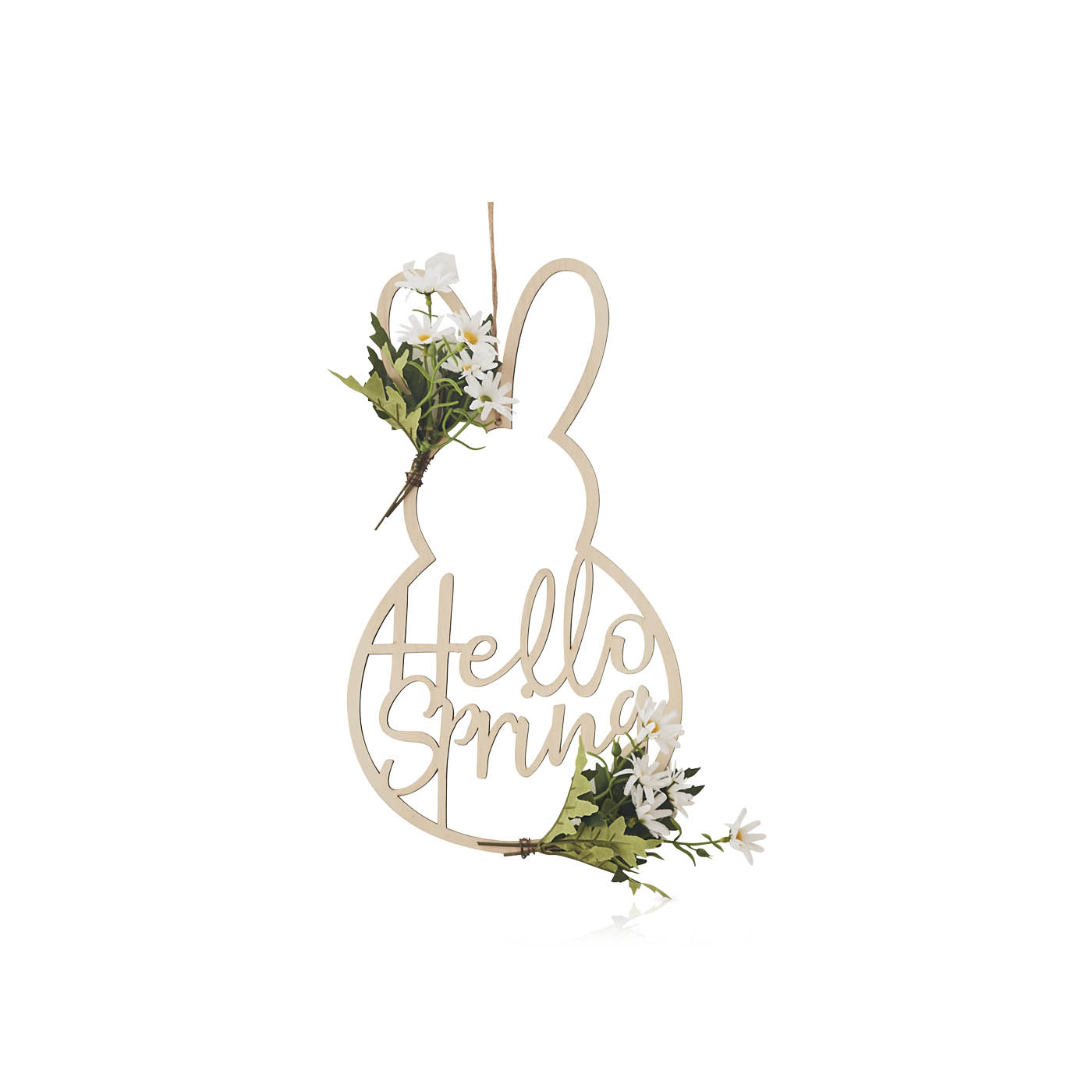 Ginger Ray Hello Spring Wooden Bunny Wreath