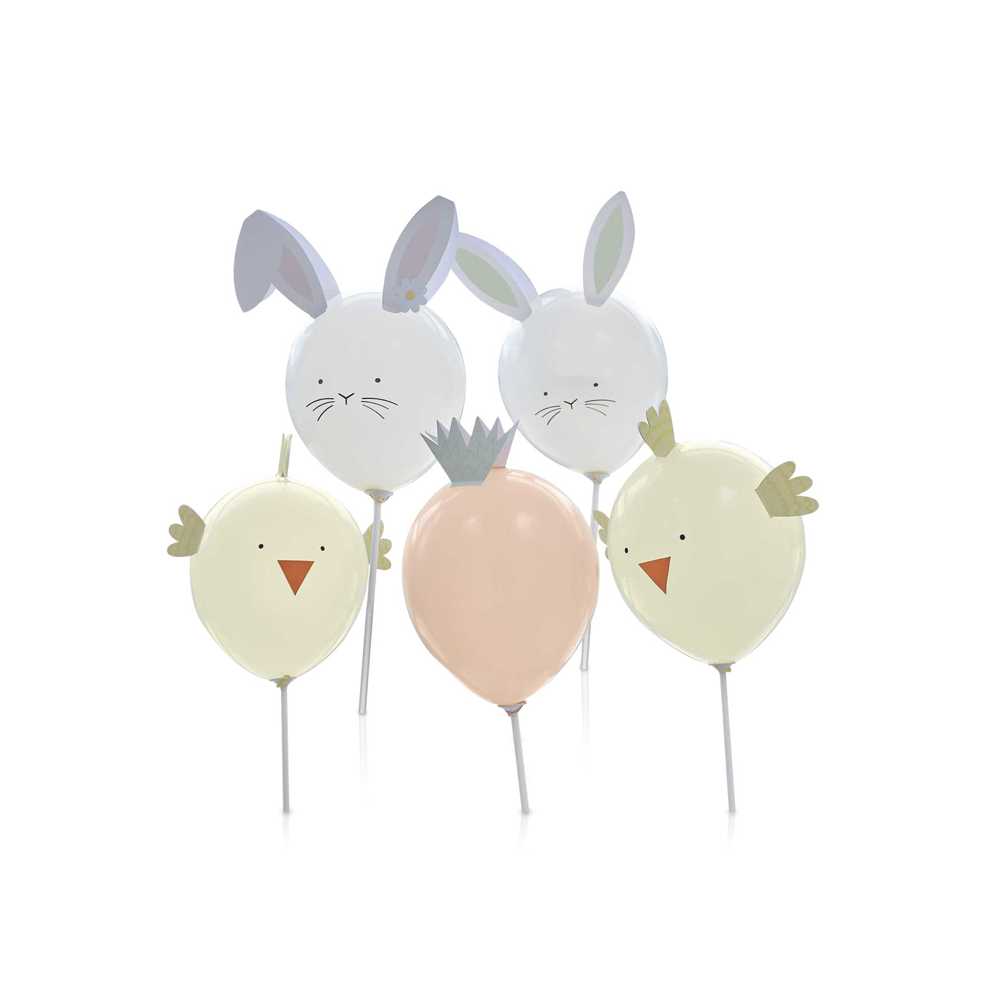 Ginger Ray Easter Animal Balloons x 5