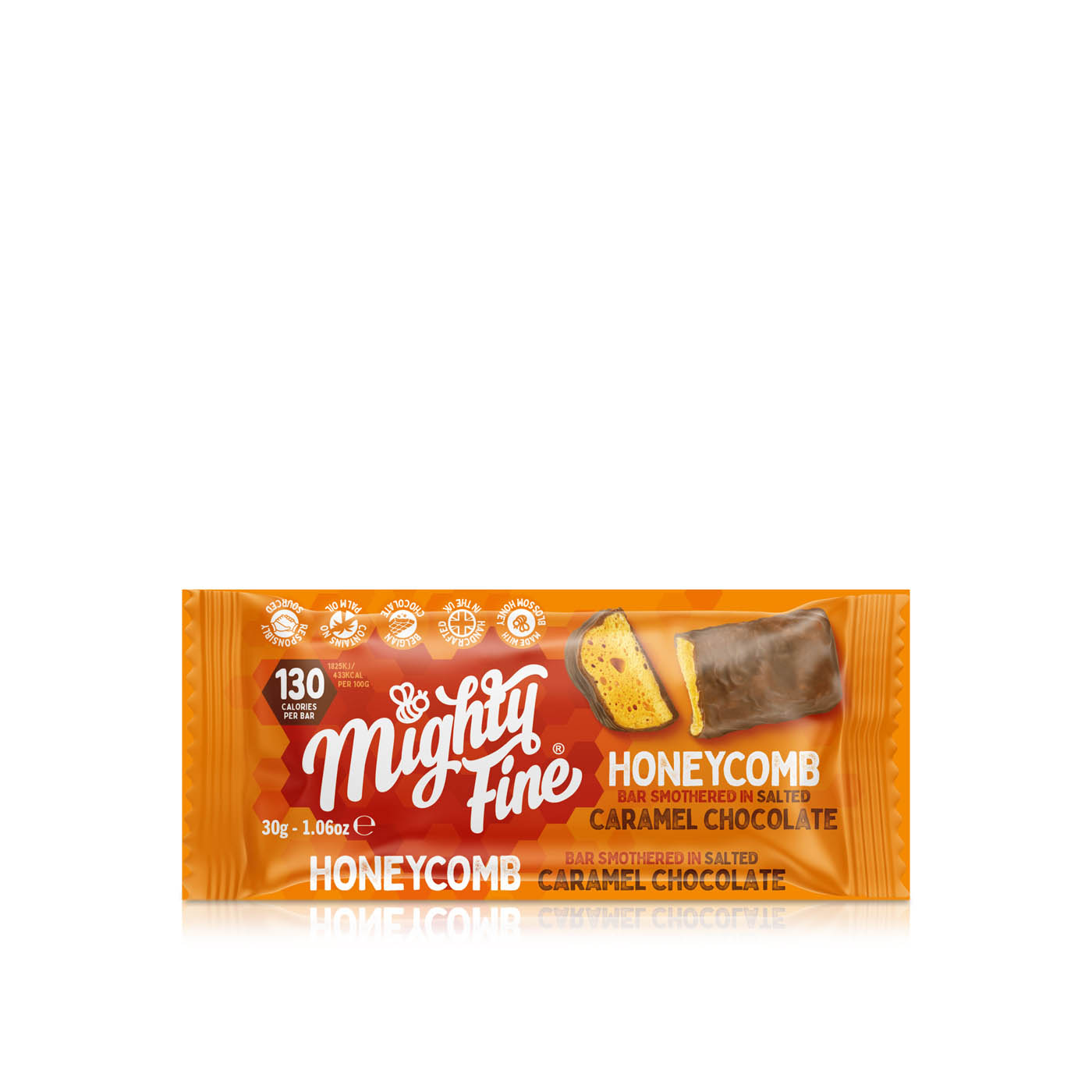 Mighty Fine Salted Caramel Honeycomb Bar 30g