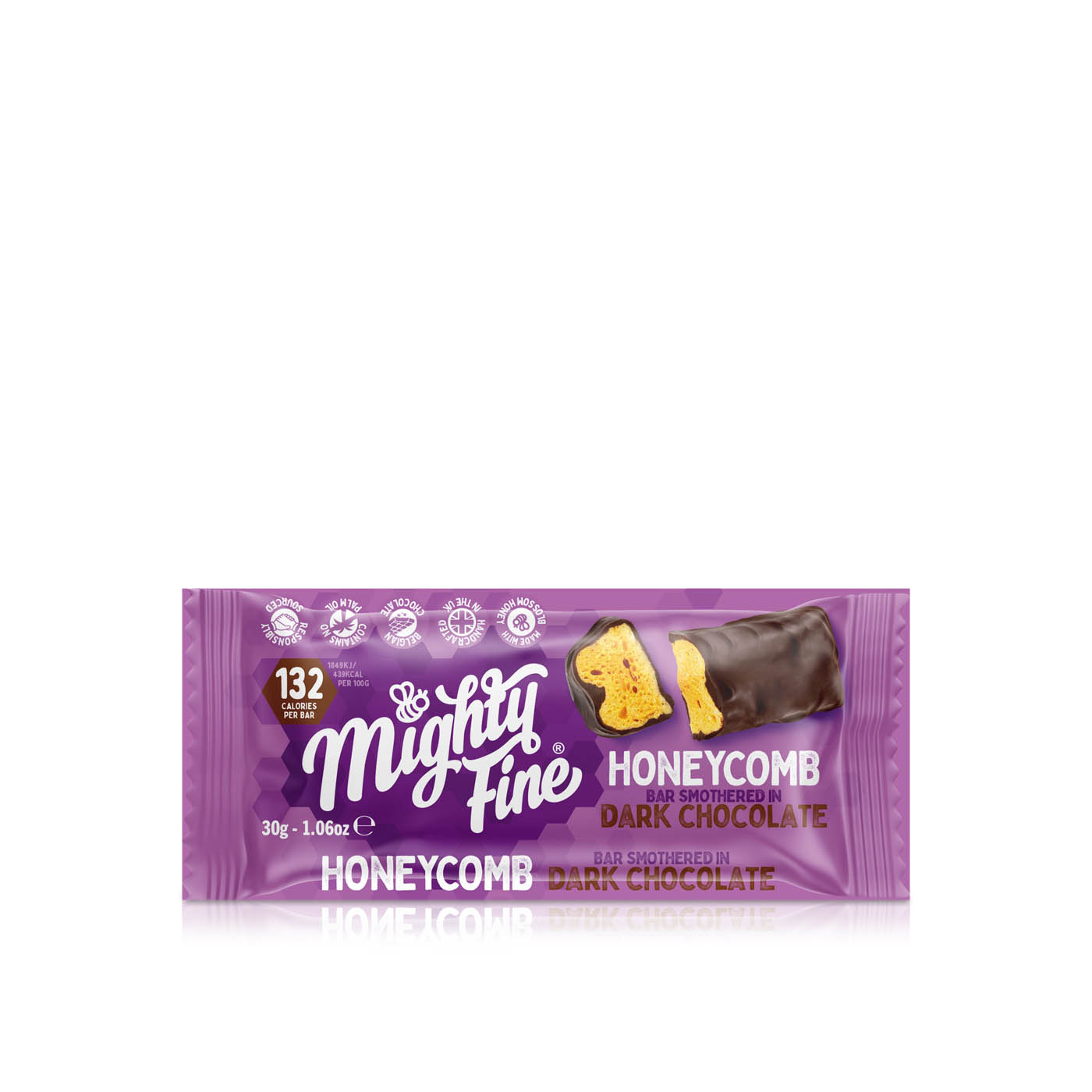Mighty Fine Dark Chocolate Honeycomb Bar 30g