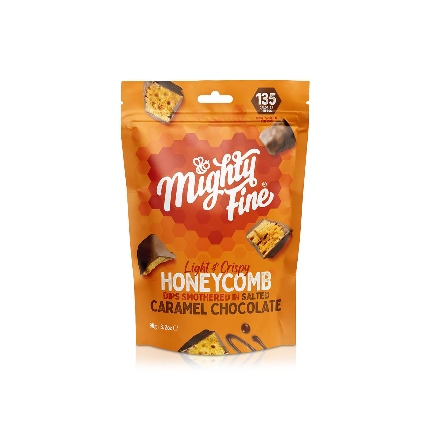 Mighty Fine Salted Caramel Chocolate Honeycomb Dips 90g