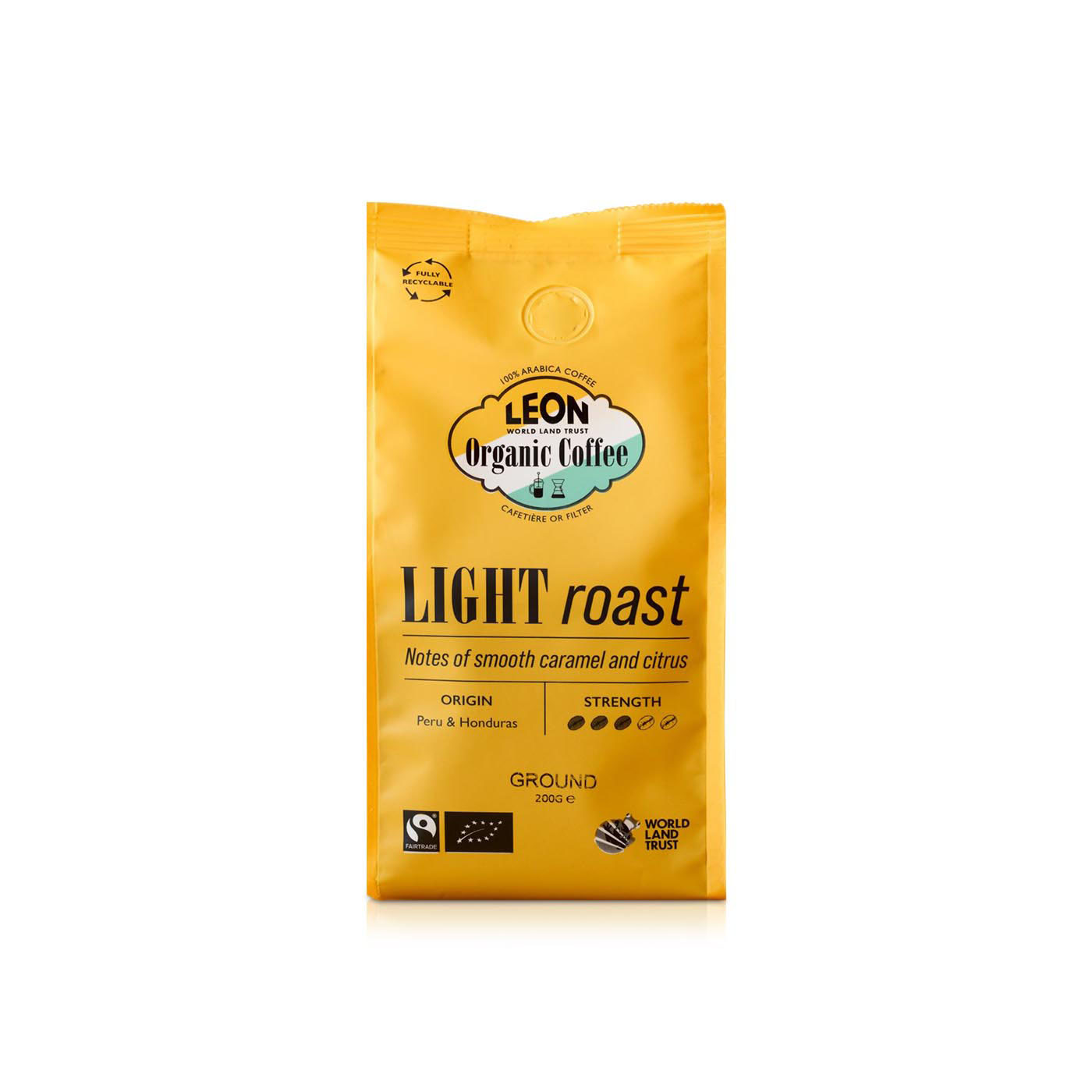 Leon Organic Blonde Roast Coffee Beans 200g