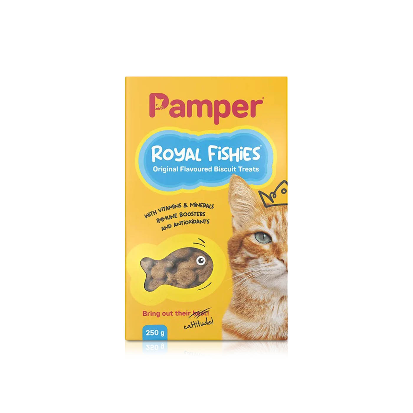 Pamper Royal Fishies Cat Biscuit Treats Original 250g