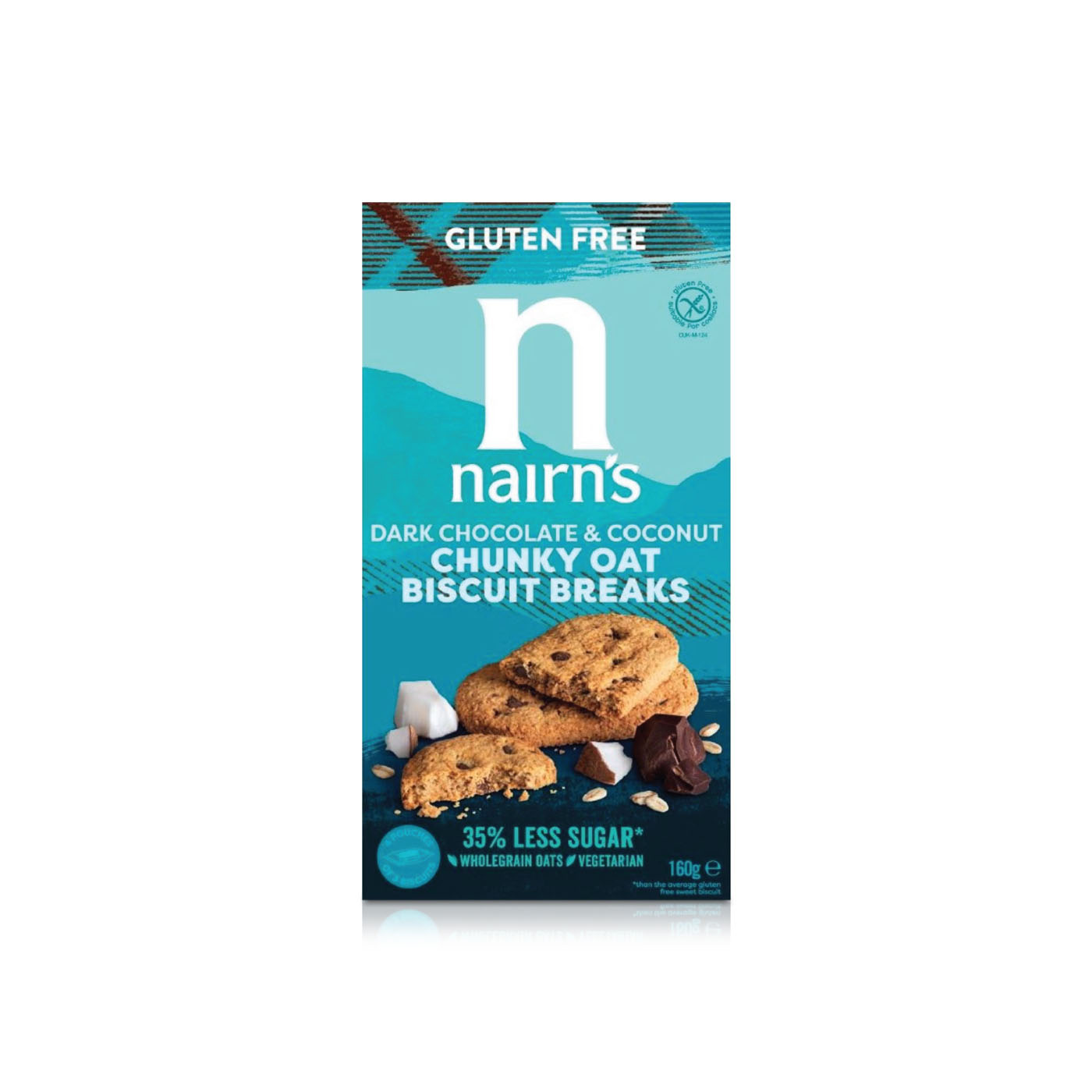 Nairn's Gluten Free Dark Chocolate & Coconut Chunky Oat Biscuit Breaks (160G)