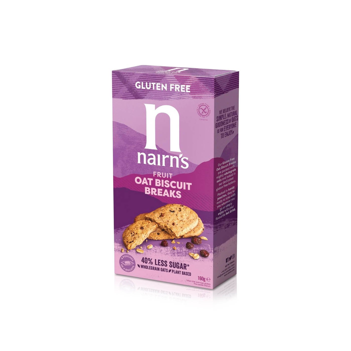Nairn's Gluten Free Oats And Fruit Biscuits Breaks (160g)