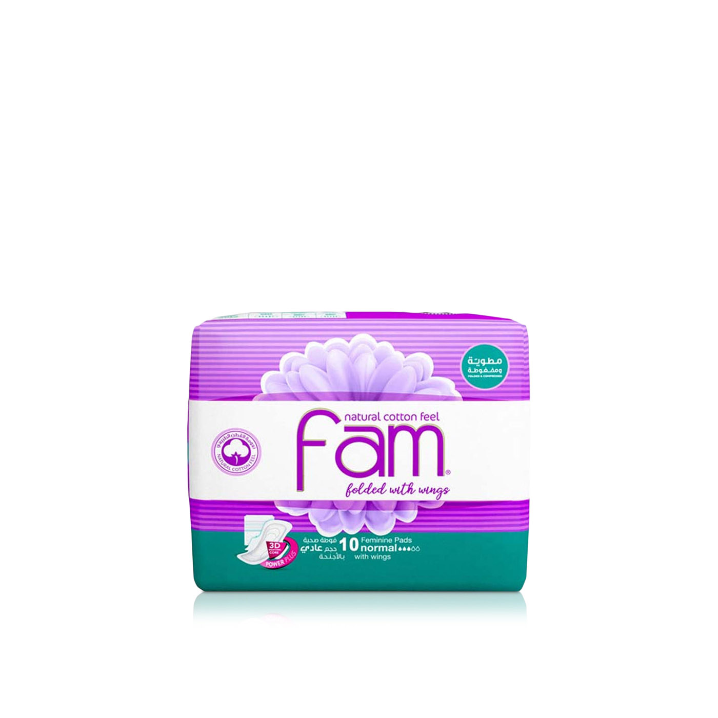 Fam Sanitary Pads Folded with Wings Normal x 10