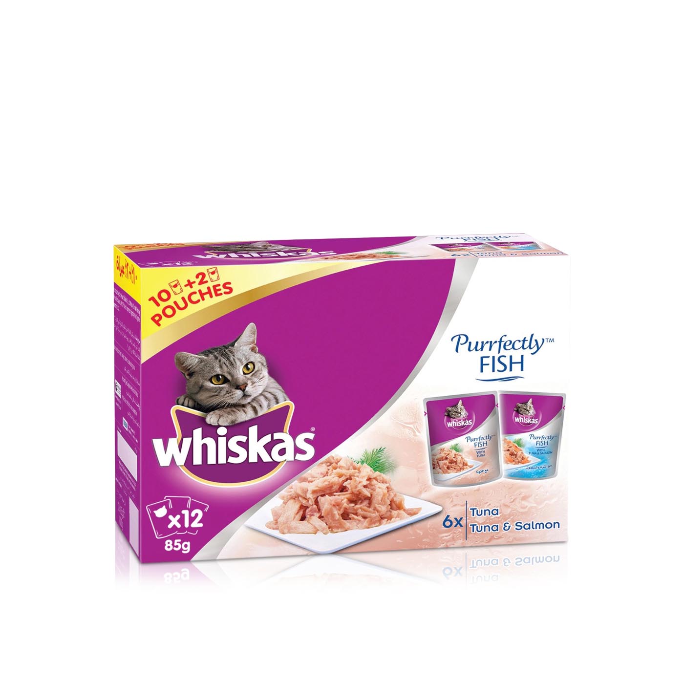 Whiskas Purrfectly Tuna and Salmon 85g x 12