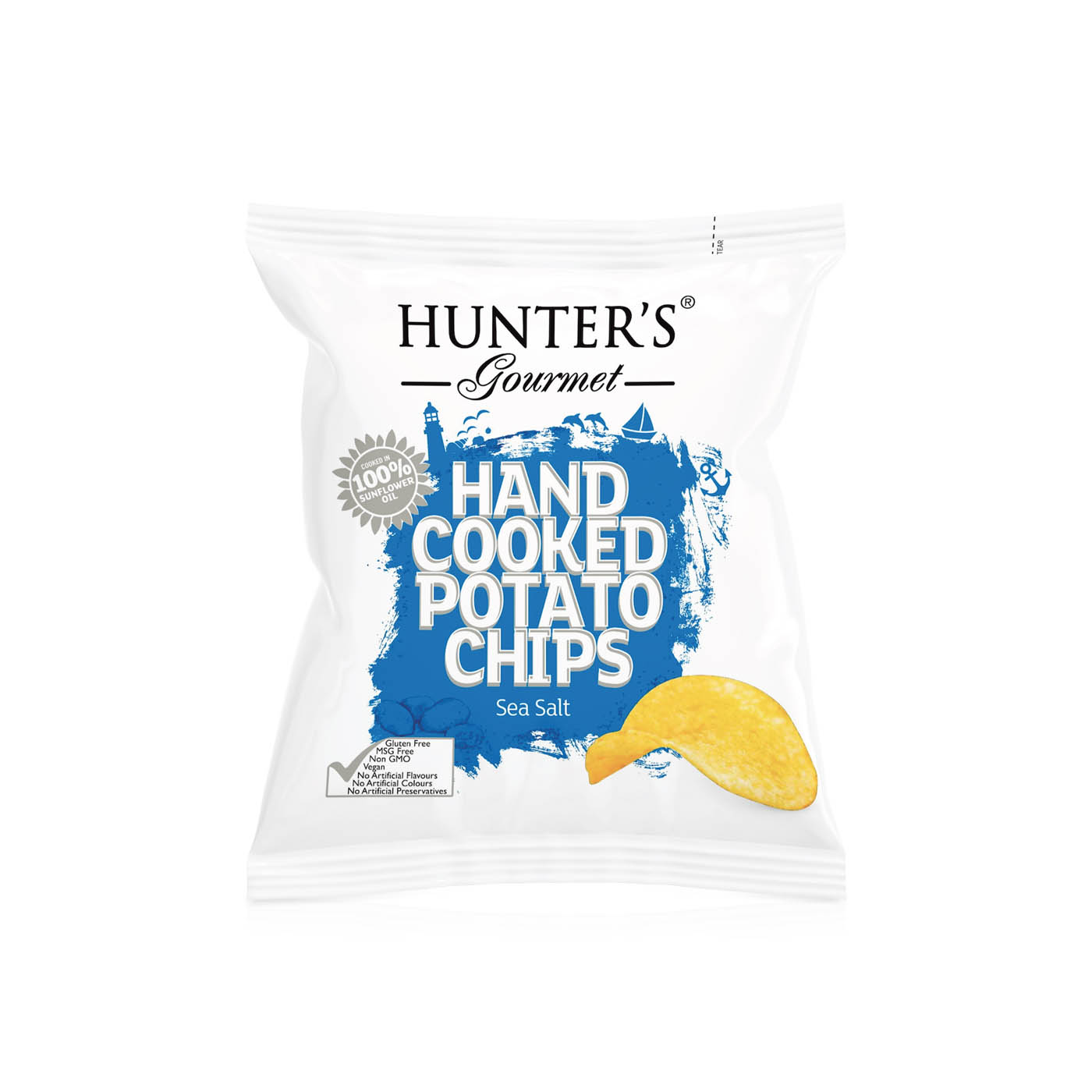 Hunter's Gourmet Hand Cooked Potato Chips - Sea Salt (40g)