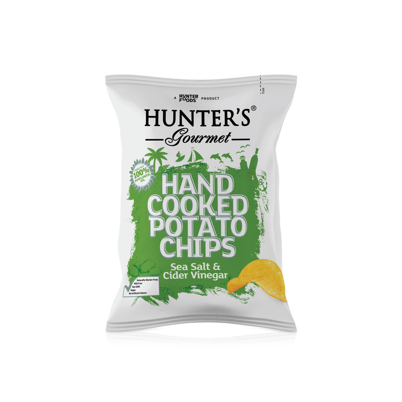 Hunter's Gourmet  Sea Salt and Cider Vinegar Chips 125g