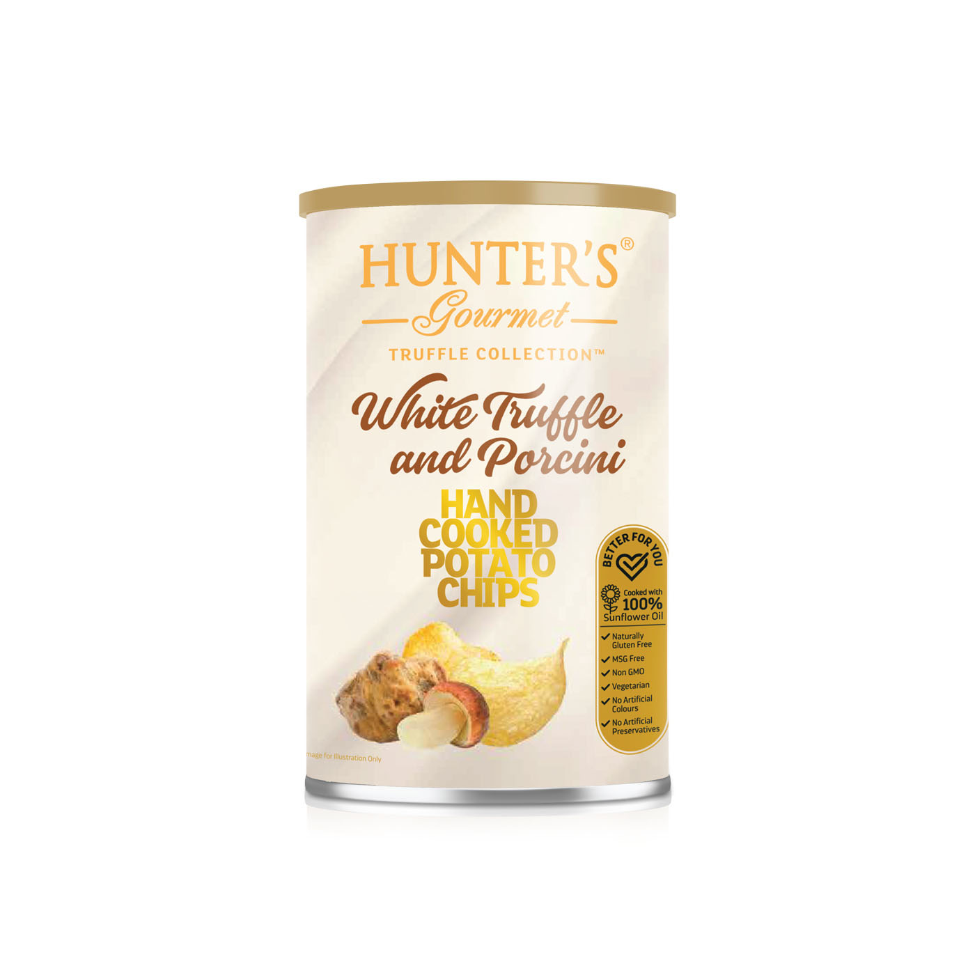 Hunter's Gourmet White Truffle and Porcini Hand Cooked Potato Chips -150g