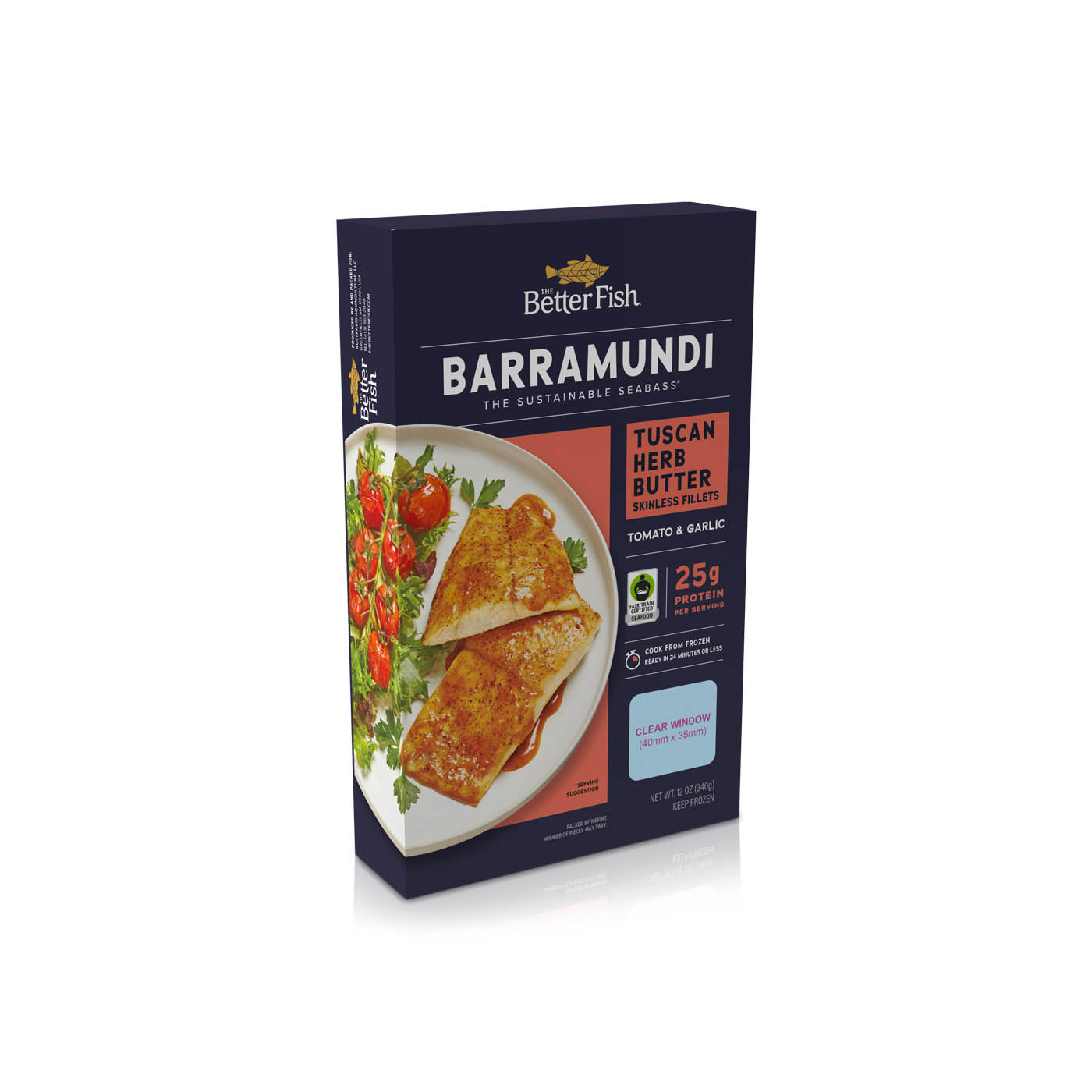 Barramundi Tuscan Herb Butter Skin-less Fillets 340g