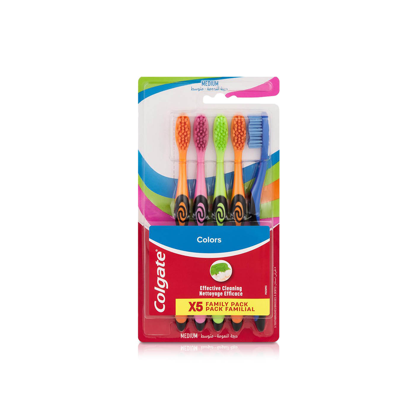Colgate Colours Family Toothbrush Pack x 5
