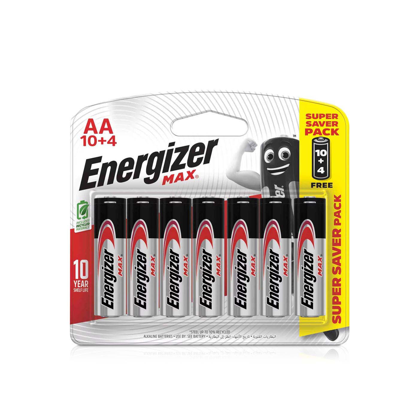 Energizer Max Alkaline AA 10+4