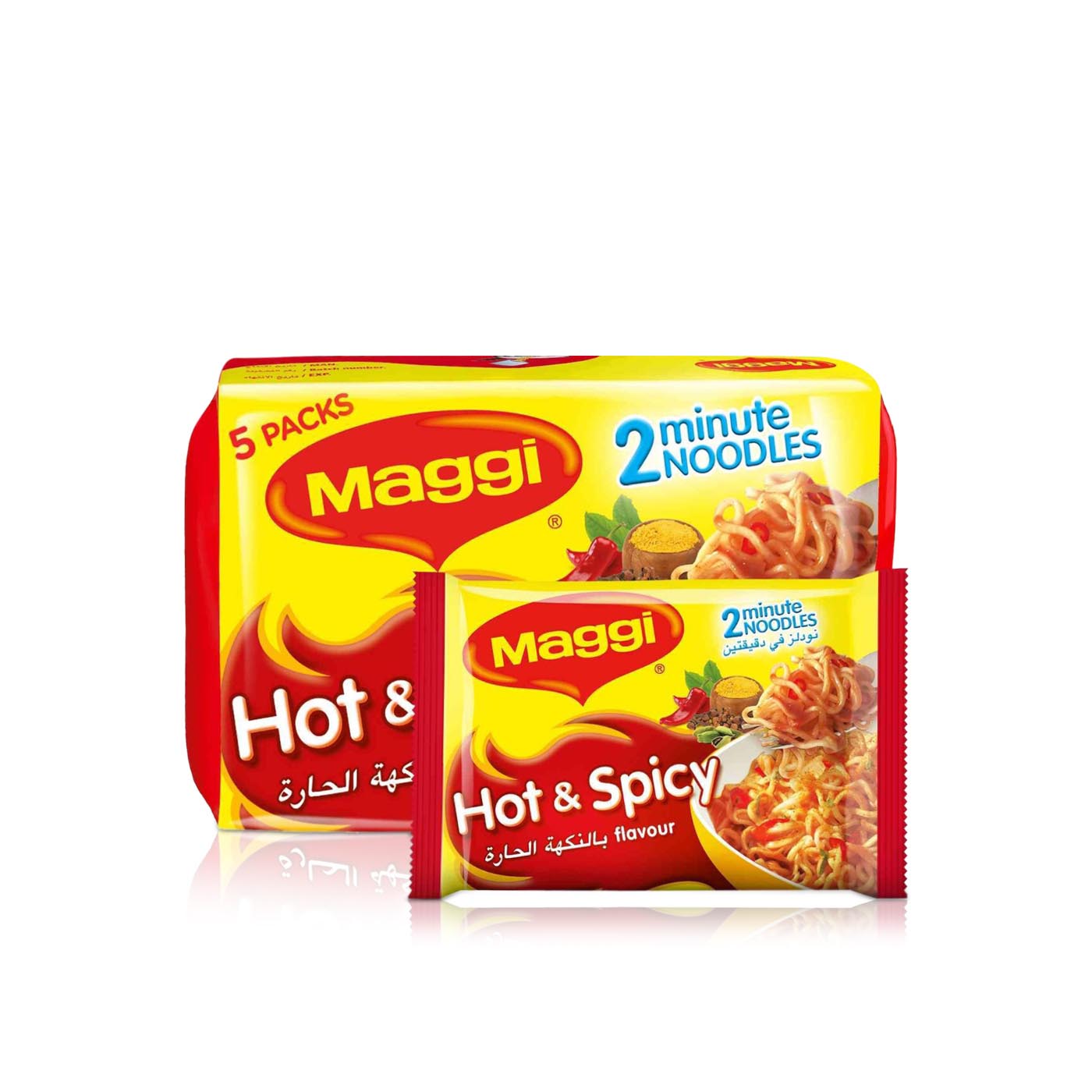 Maggi 2 Minute Noodles Hot and Spicy 78g x 5