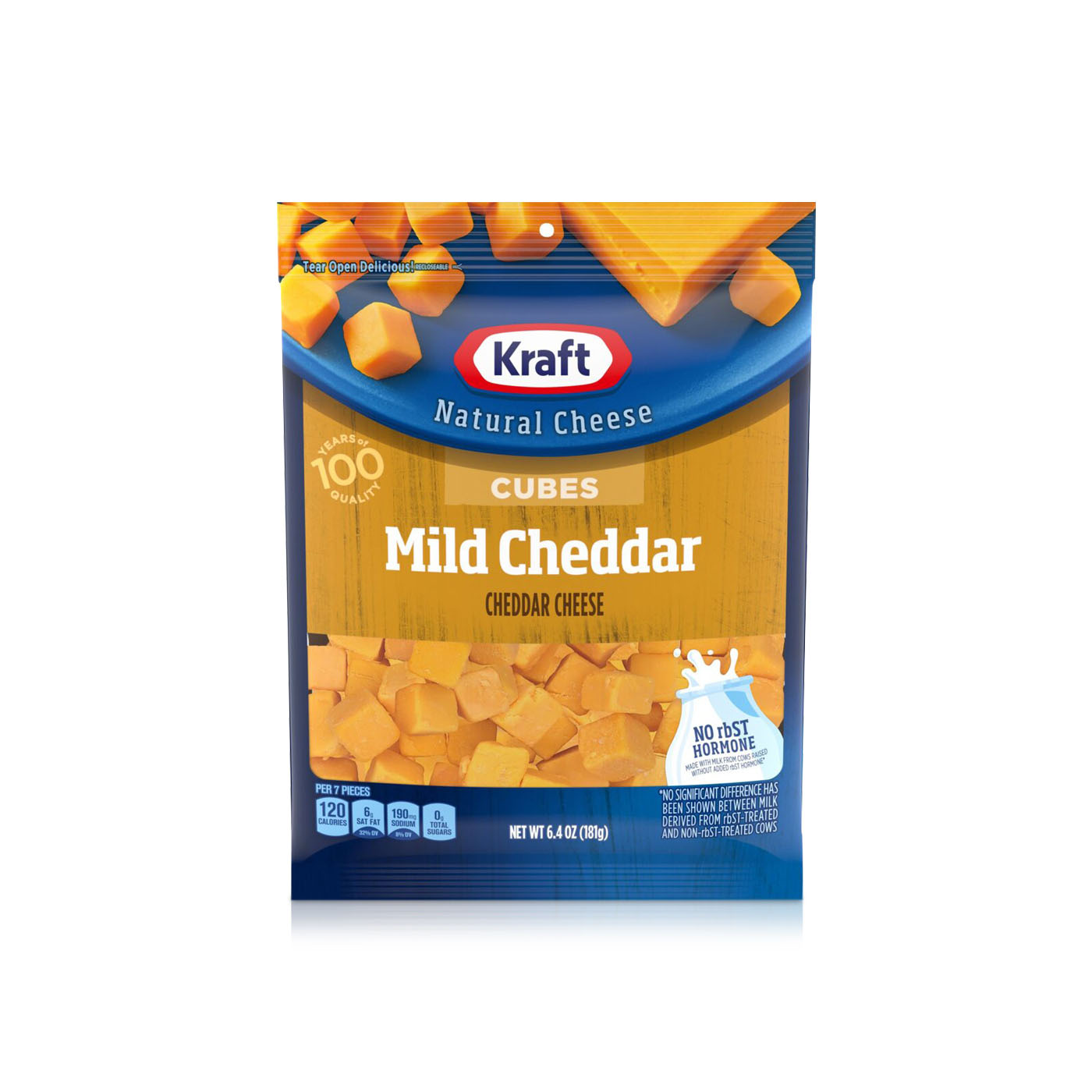 Kraft Mild Cheddar Cheese Cubes 181g