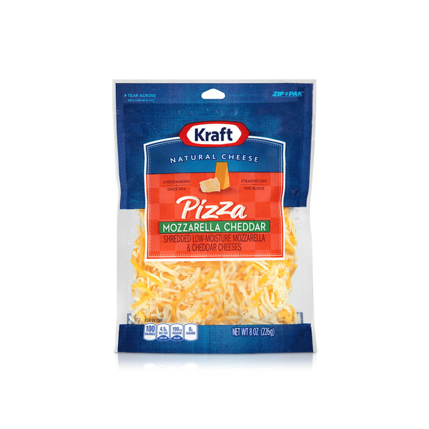 Kraft Shredded Pizza Mozzarella Cheddar Cheese 226g