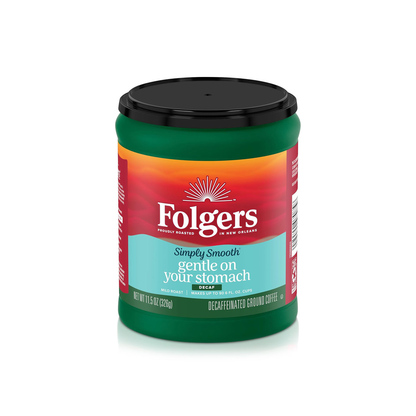 Folgers Simply Smooth Decaffeinated Ground Coffee 326g
