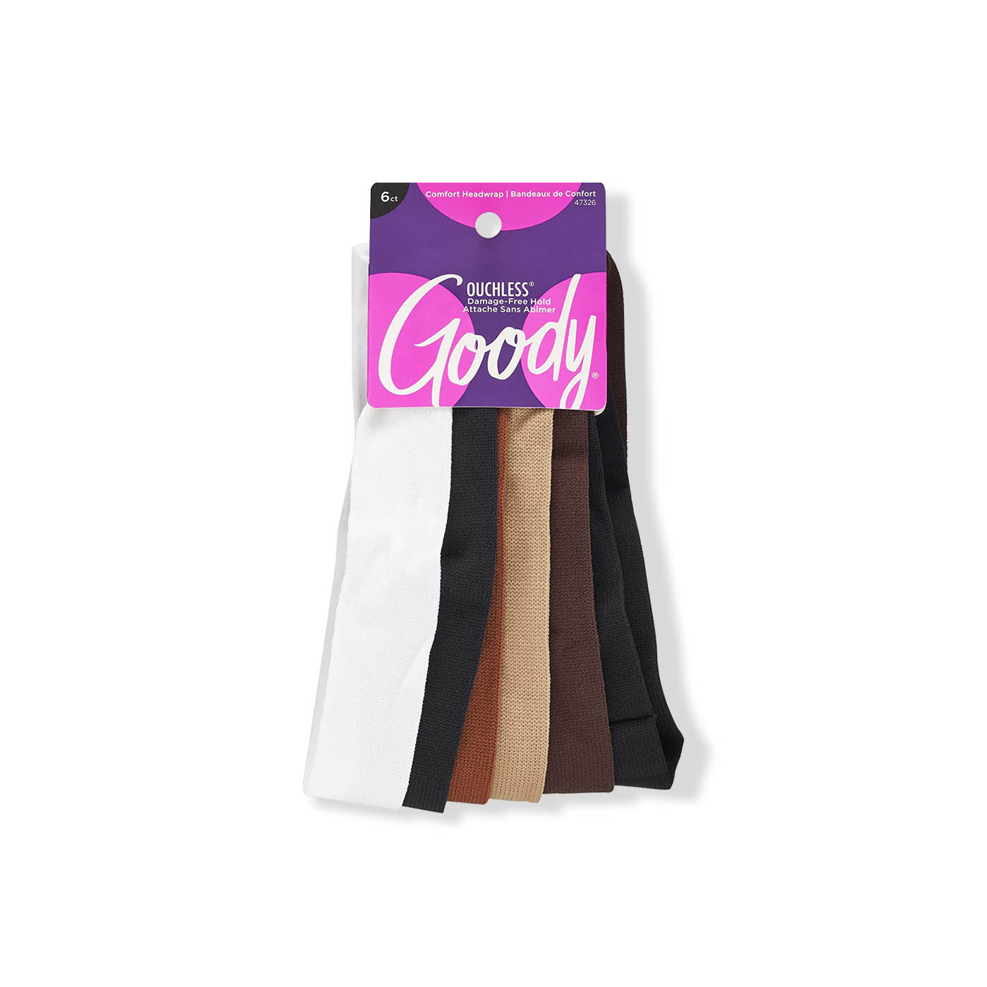 Goody Ouchless Comfort Headwrap x 6